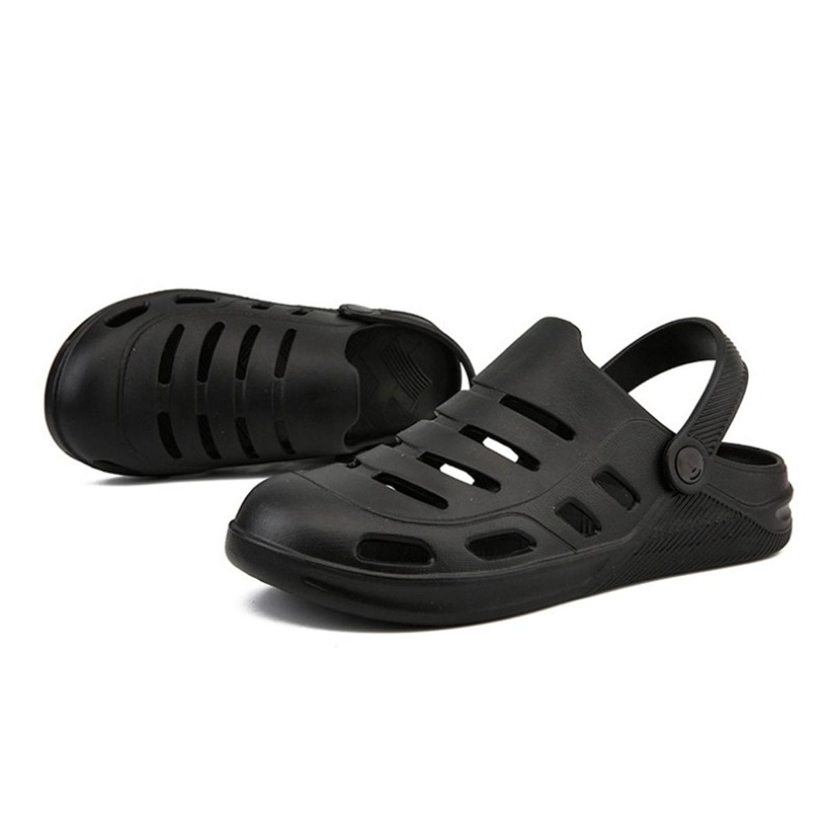 TIOZONEY - Sandalias para hombre -Negro