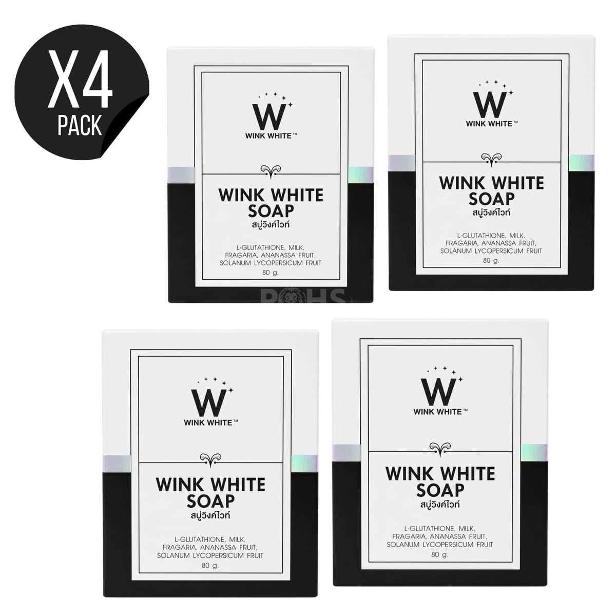OEM - Pack 4 Jabón Facial Y Corporal White Soap Para Limpieza Diaria