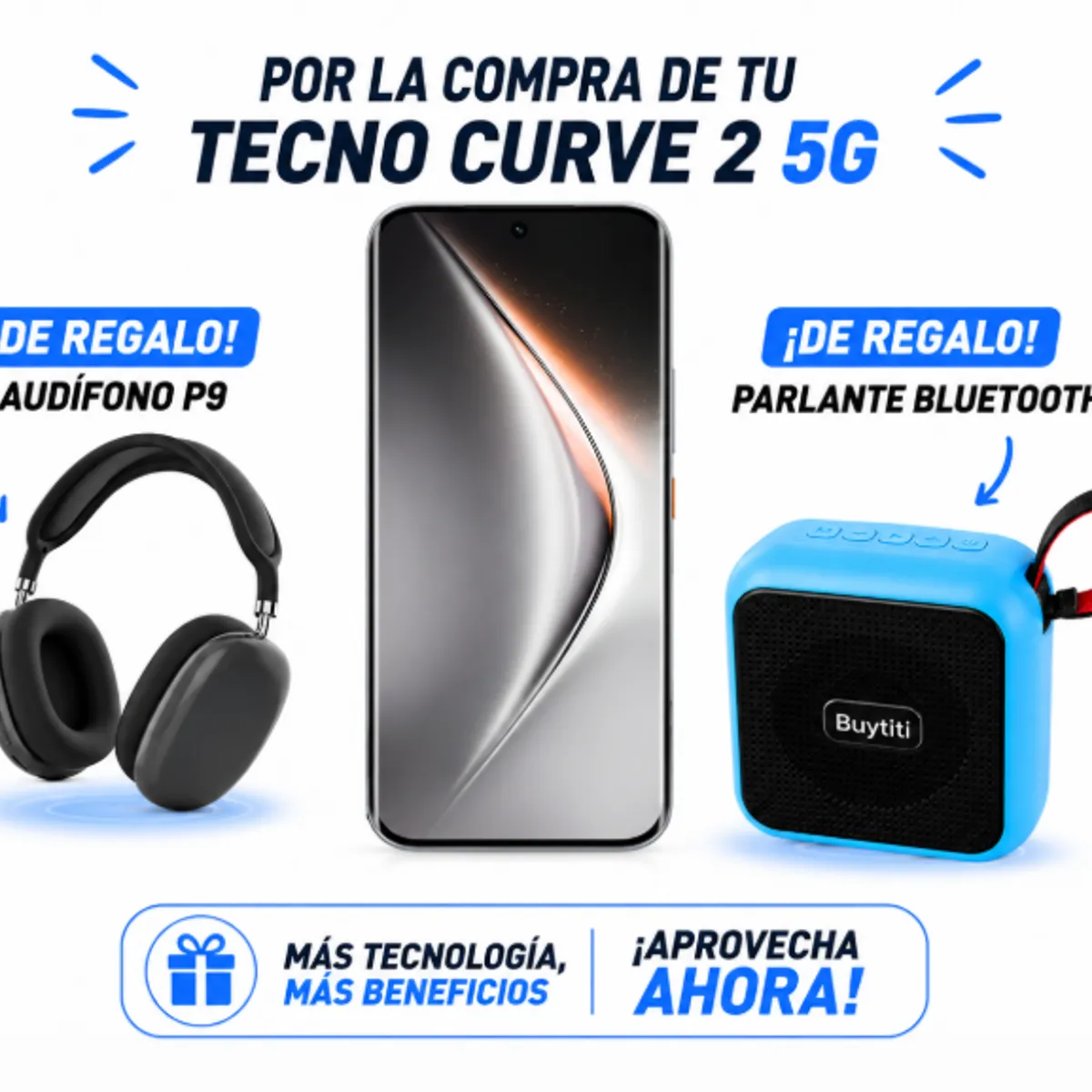 TECNO MOBILE - TECNO POVA CURVE 2 5G 8+256GB - MYSTIC PURPLE + REGALOS