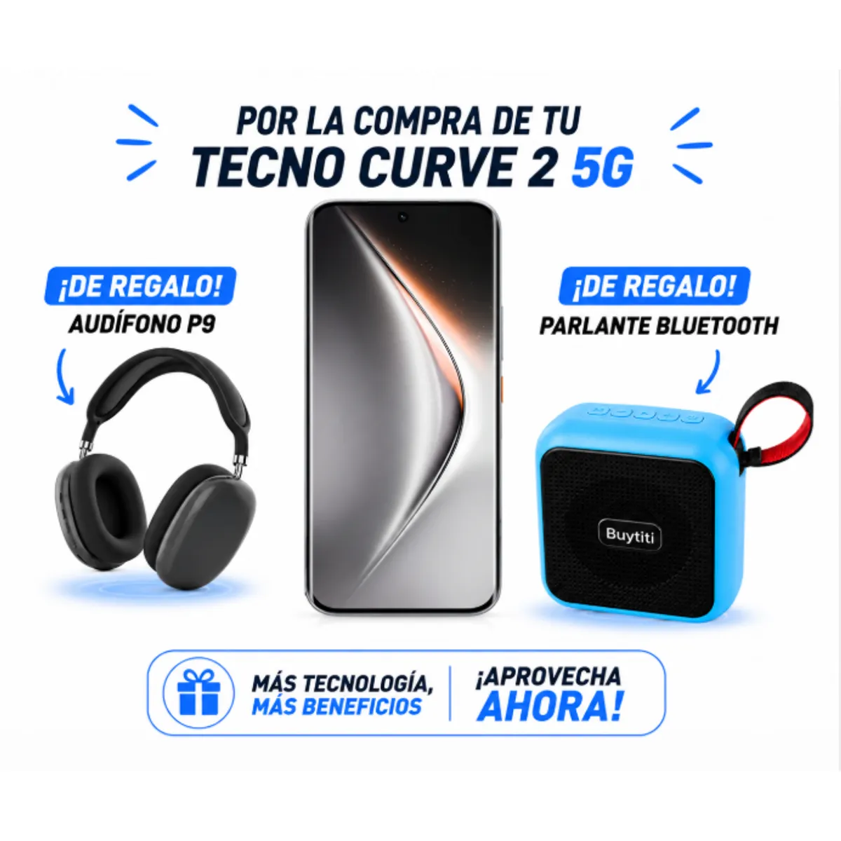 TECNO MOBILE - TECNO POVA CURVE 2 5G 8+256GB - MYSTIC PURPLE + REGALOS