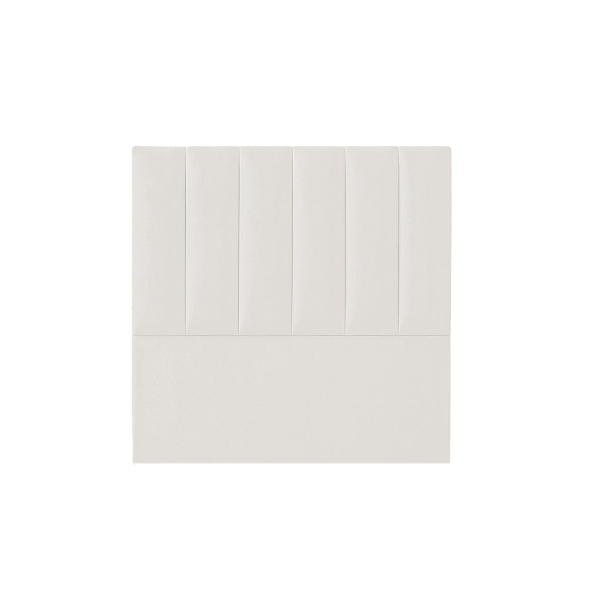 MUEBLES MACRUMO - Combo Cama tapizada Deco  - 1.5 Blanco Ivory + Colchón Semiortopédico