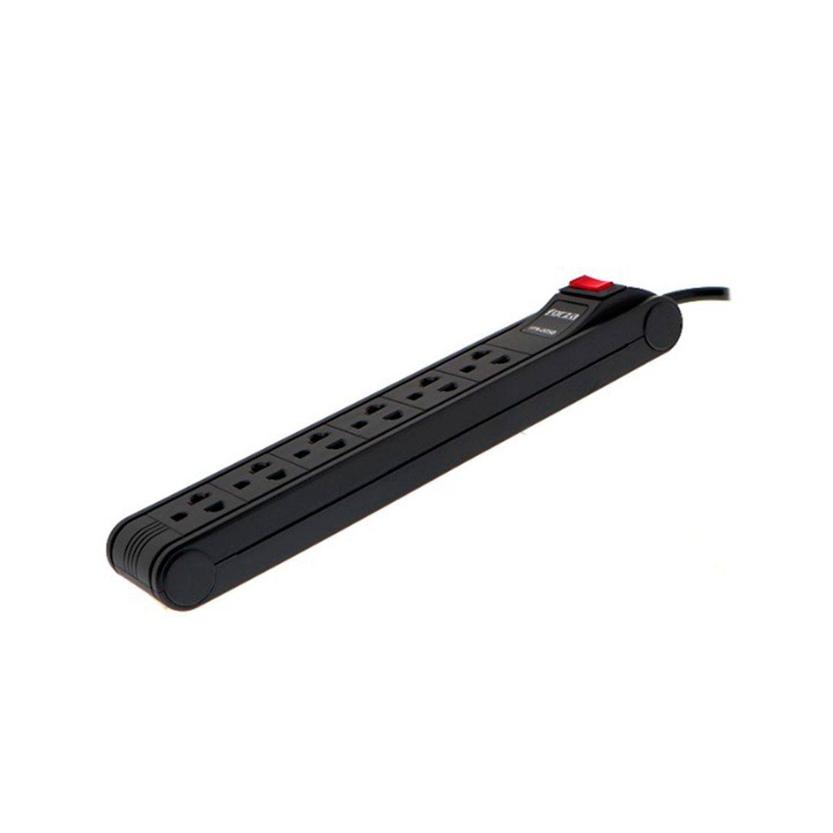 FORZA - REGLETA ELECTRICA FORZA FSP-005B 6 TOMAS 2400W 120-240V NEGRO SUPRESOR DE PICOS CON INTERRUPTOR PN FSP-005B