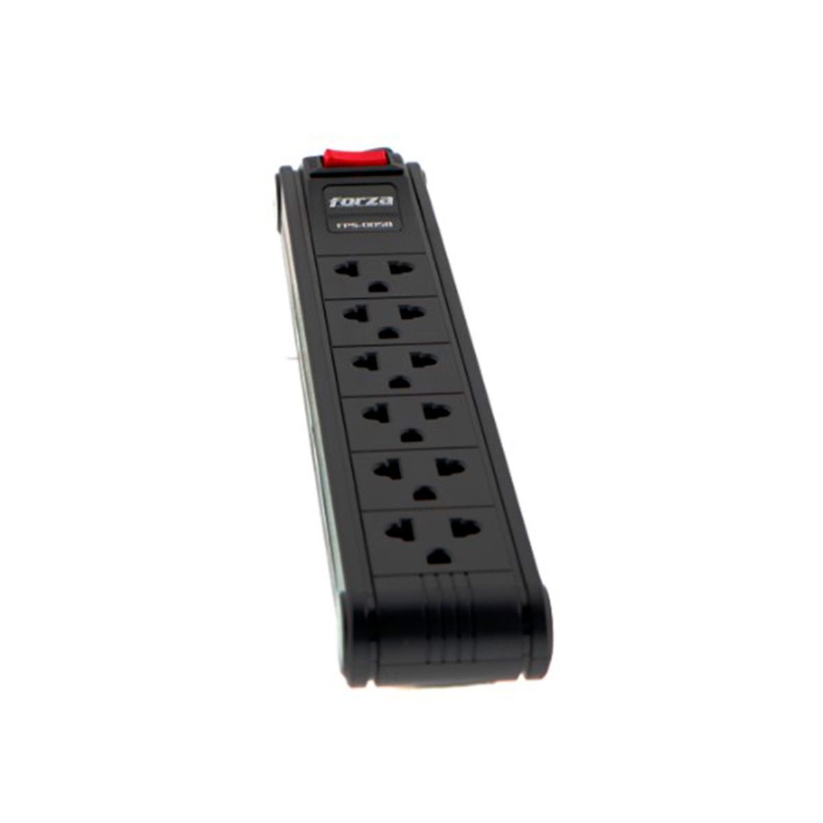FORZA - REGLETA ELECTRICA FORZA FSP-005B 6 TOMAS 2400W 120-240V NEGRO SUPRESOR DE PICOS CON INTERRUPTOR PN FSP-005B