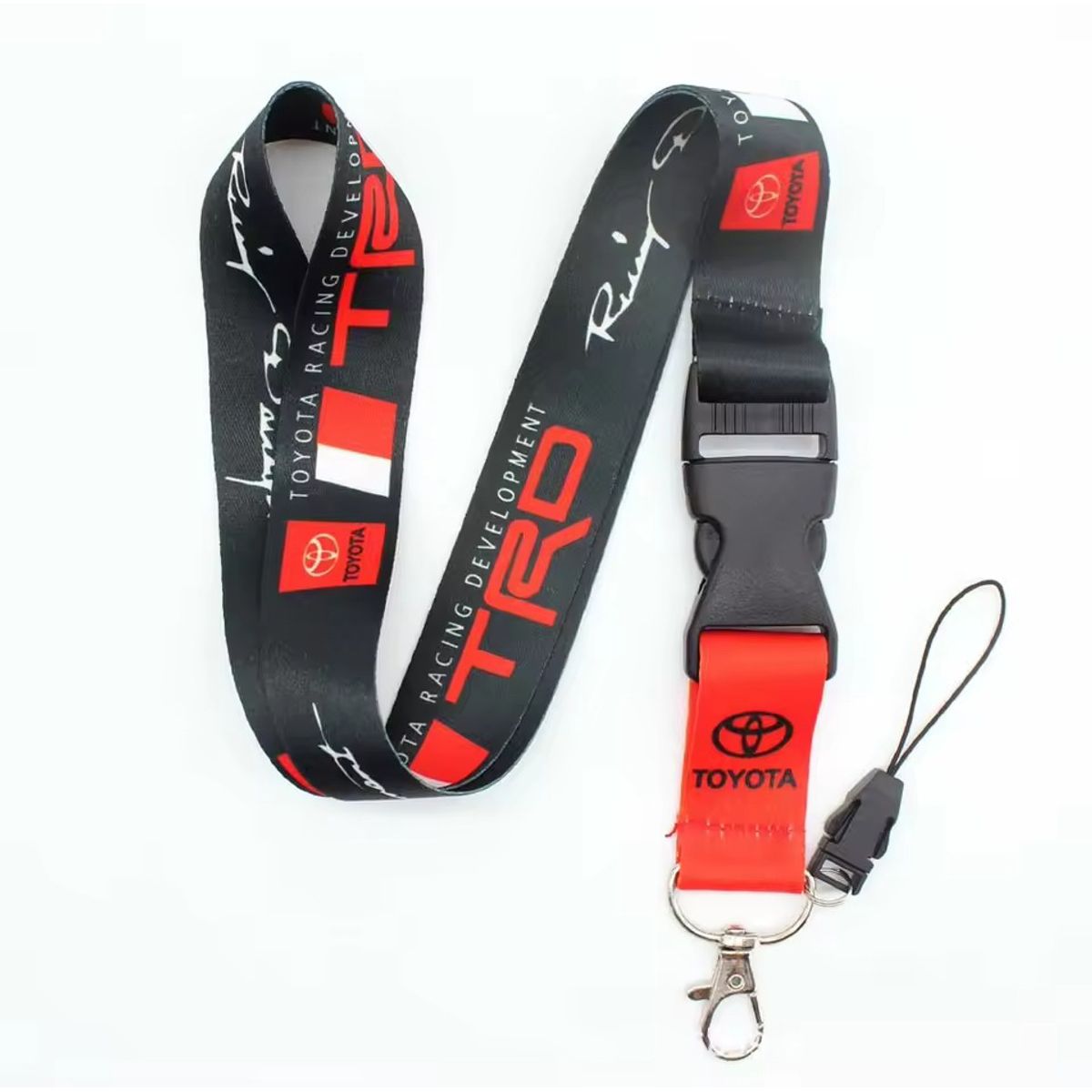 JET - Llanyard Porta Llaves Modelo TRD Deportivo Negro