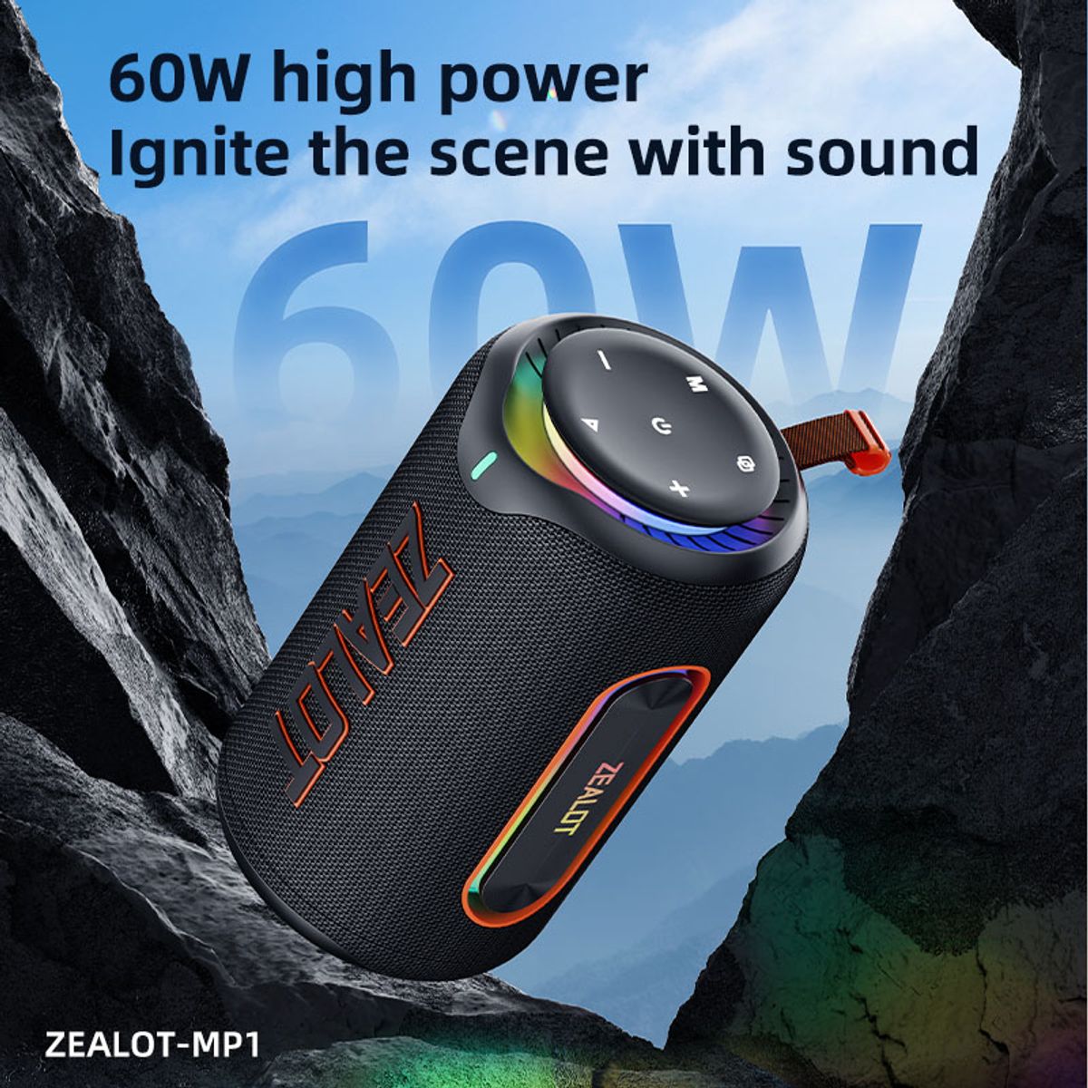 ZEALOT - PARLANTE ZEALOT MP1 60 RMS BLACK