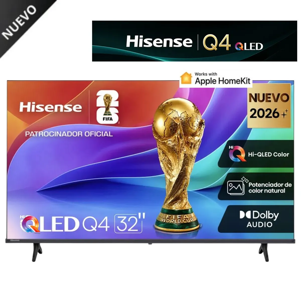 Hisense - Televisor Hisense Hi-QLED 32 HD Smart TV 32Q4SV