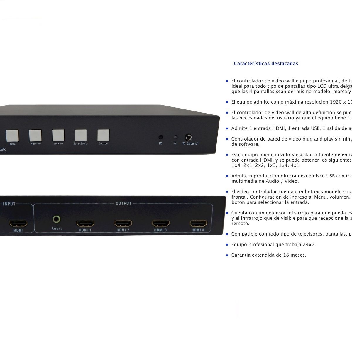 WINCO - VIDEO WALL CONTROLLER 2X2 SQL- CONTROLADOR DE VIDEO WALL 4 TELEVISORES
