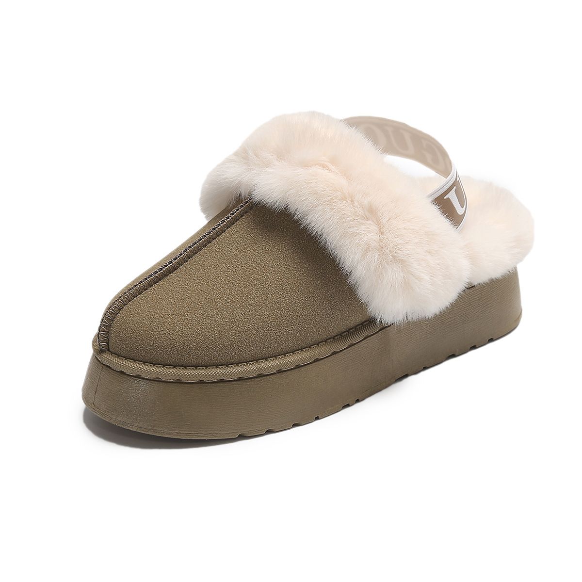 TIOZONEY - Botas de nieve cortas de felpa para Mujer - Verde