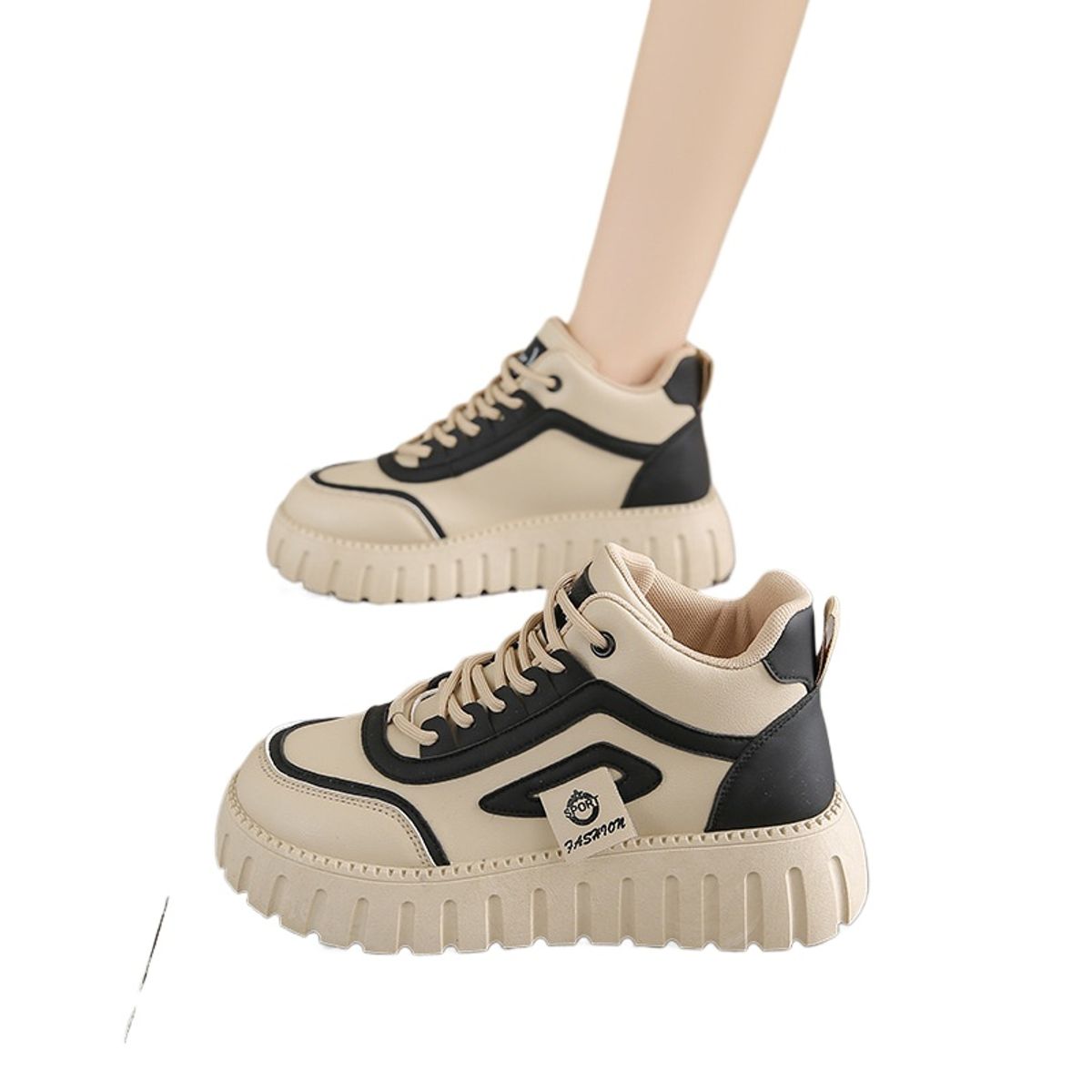 TIOZONEY - Botas de nieve cortas de felpa para Mujer - Negro