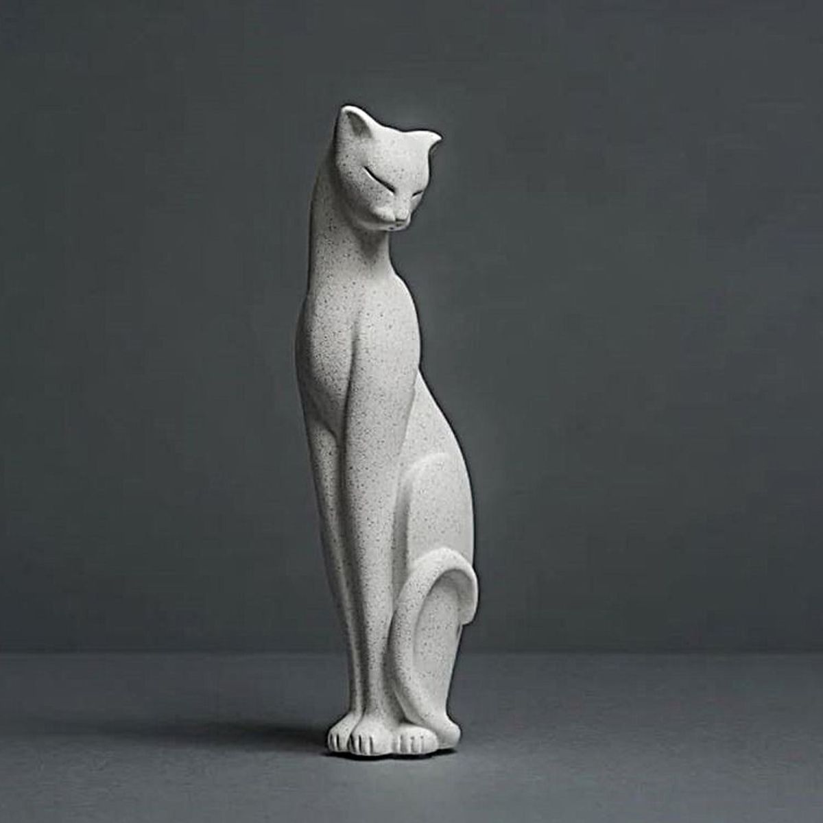 GENERICO - ADORNO EXCLUSIVO GATO GRANITO 23cm x 6cm x 8cm