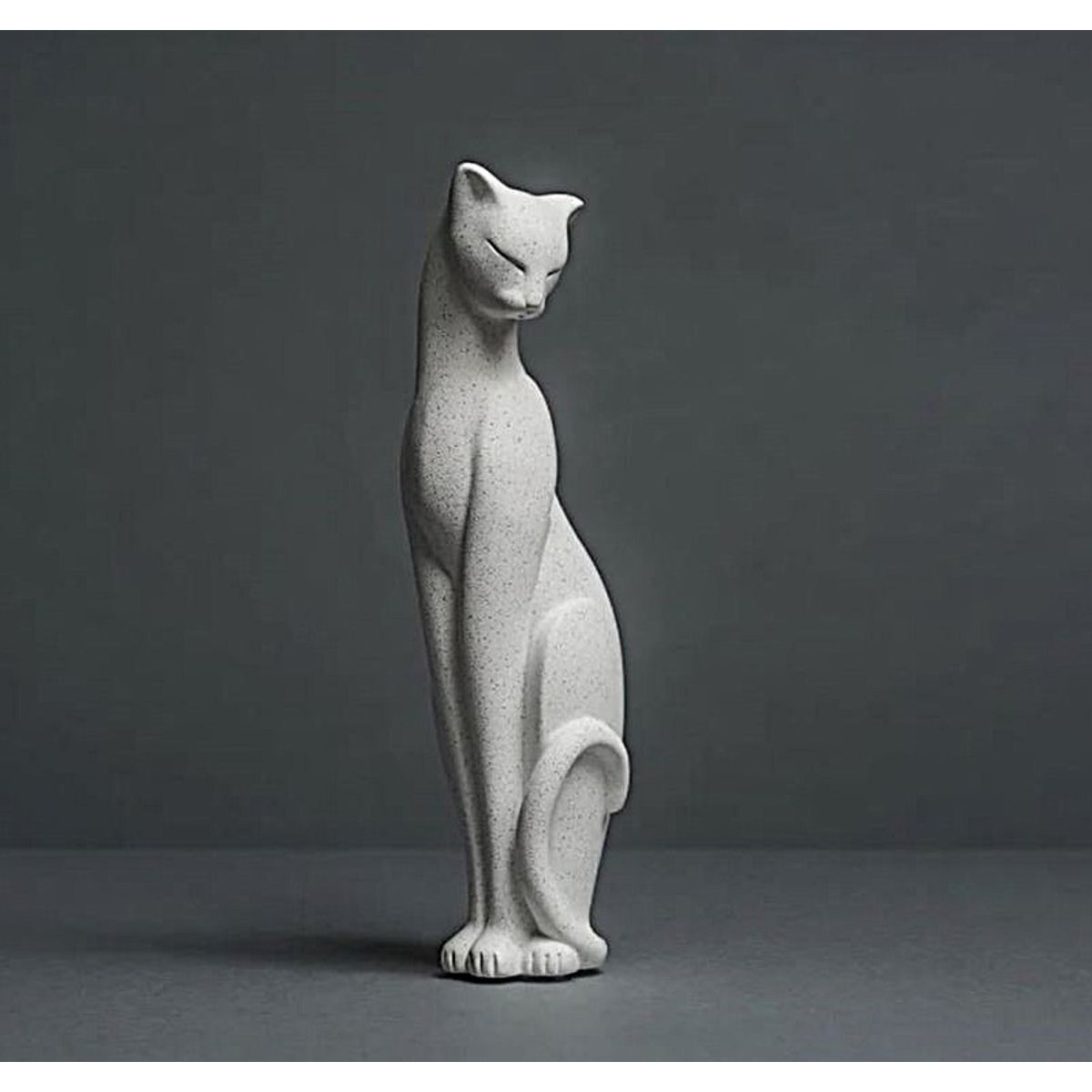 GENERICO - ADORNO EXCLUSIVO GATO GRANITO 23cm x 6cm x 8cm