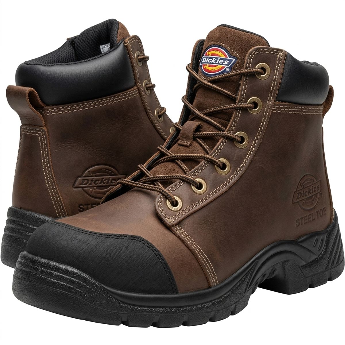 DICKIES - BOTA DE TRABAJO DICKIES WRECKER PUNTA ACERO 6HOMBRE- MARRÓN DK504014DWX  T-8.5