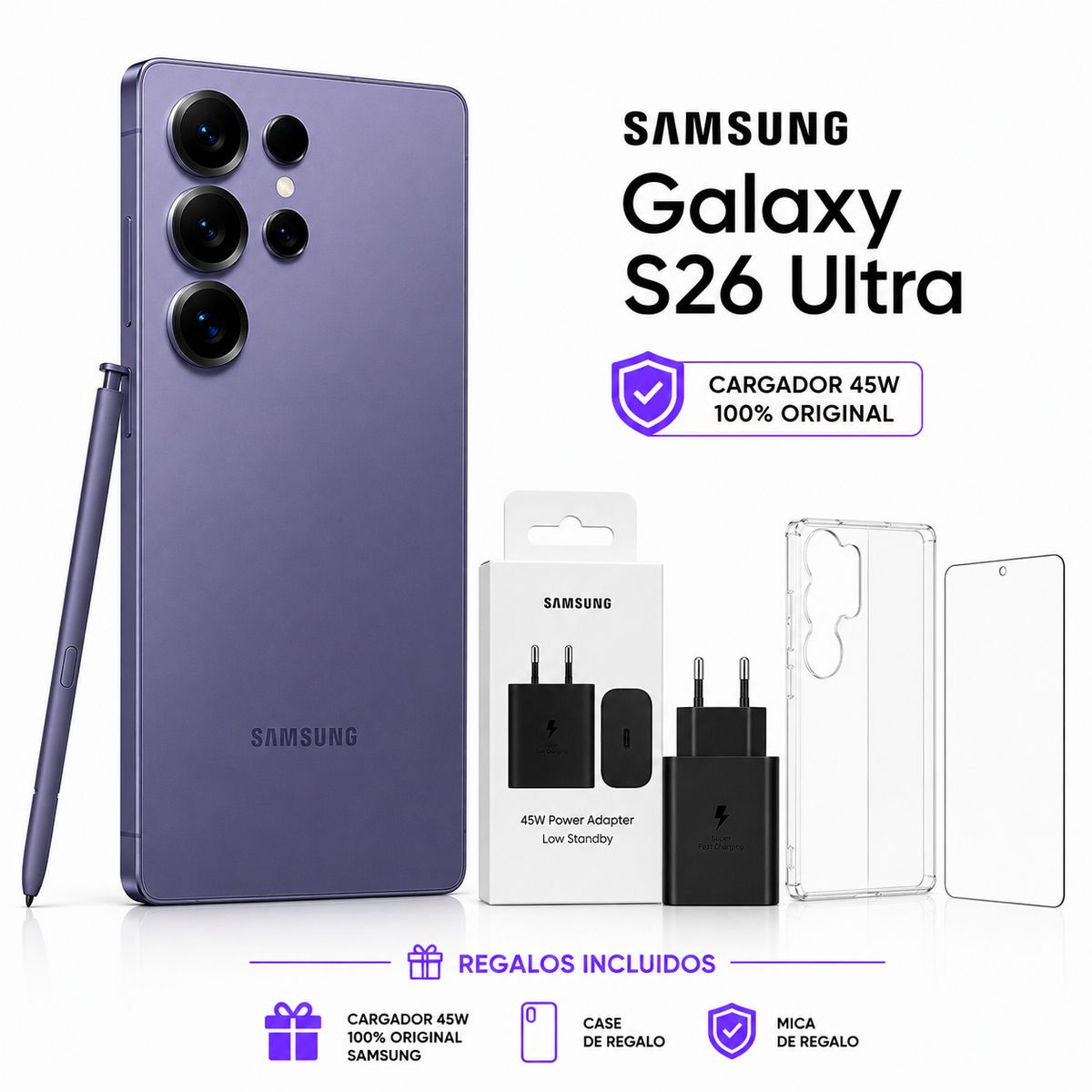 SAMSUNG - Galaxy S26 Ultra 256GB 12GB RAM + REGALOS