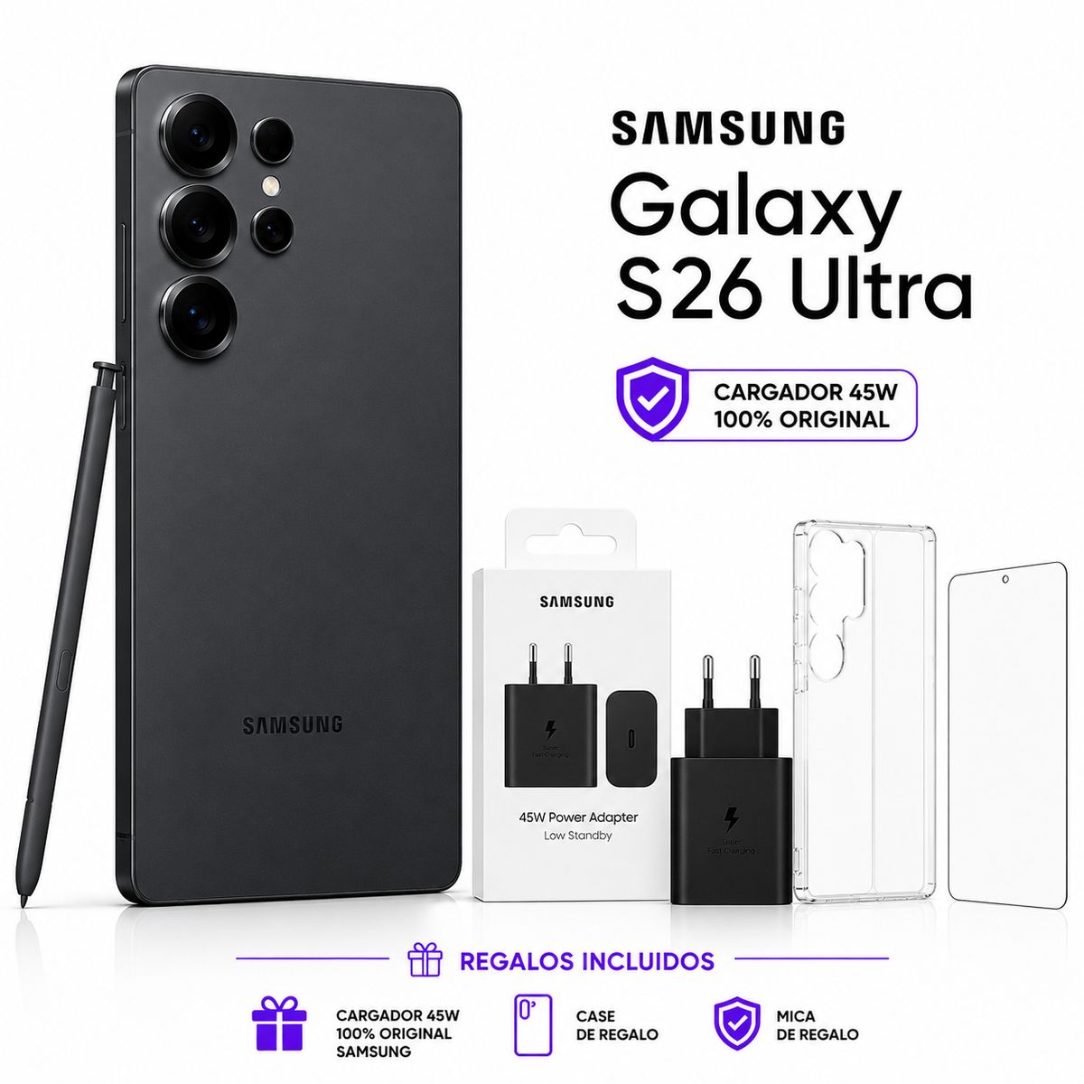SAMSUNG - Galaxy S26 Ultra 256GB 12GB RAM + REGALOS