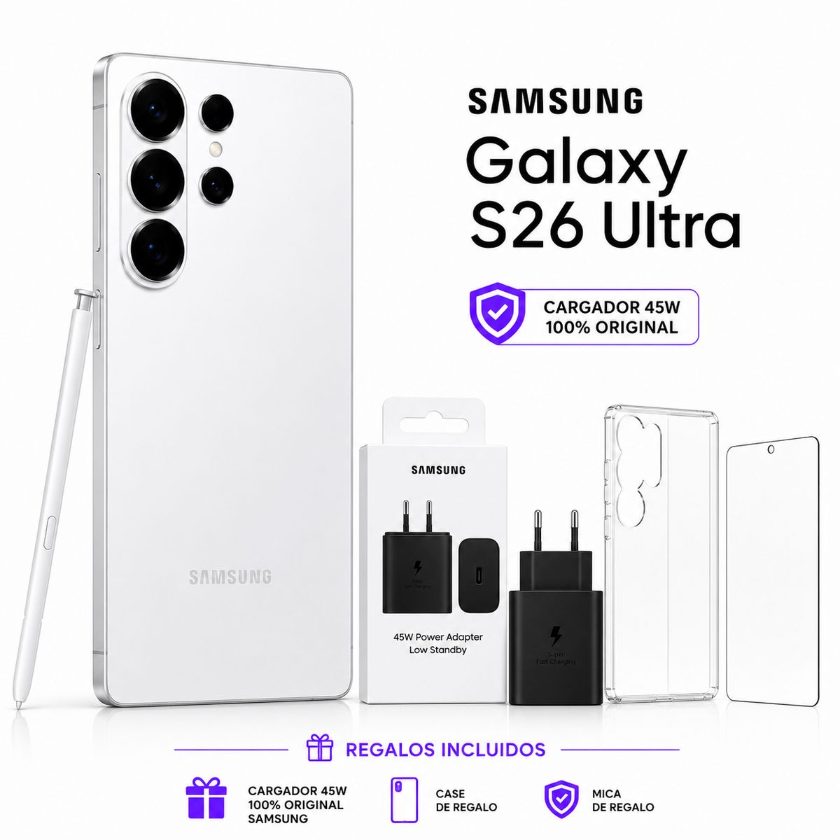 SAMSUNG - Galaxy S26 Ultra 256GB 12GB RAM + REGALOS