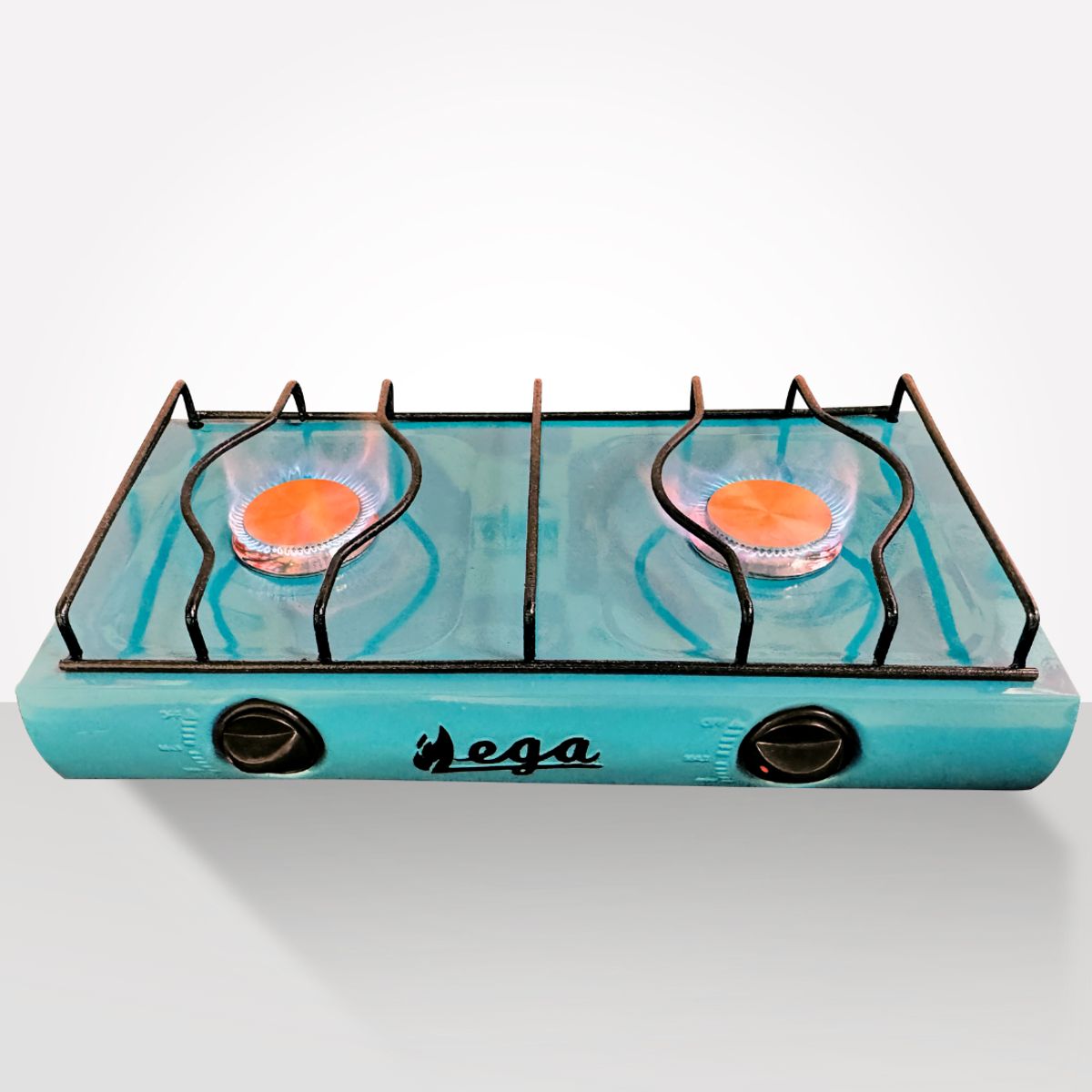 GENERICO - Cocina de Mesa 2 Hornillas a Gas Color Turquesa