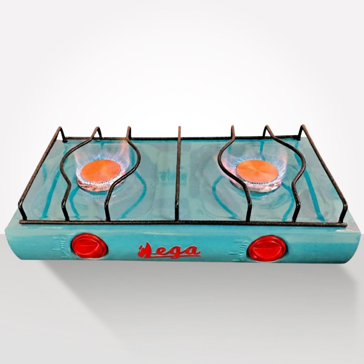 GENERICO - Cocina de Mesa 2 Hornillas a Gas Color Turquesa