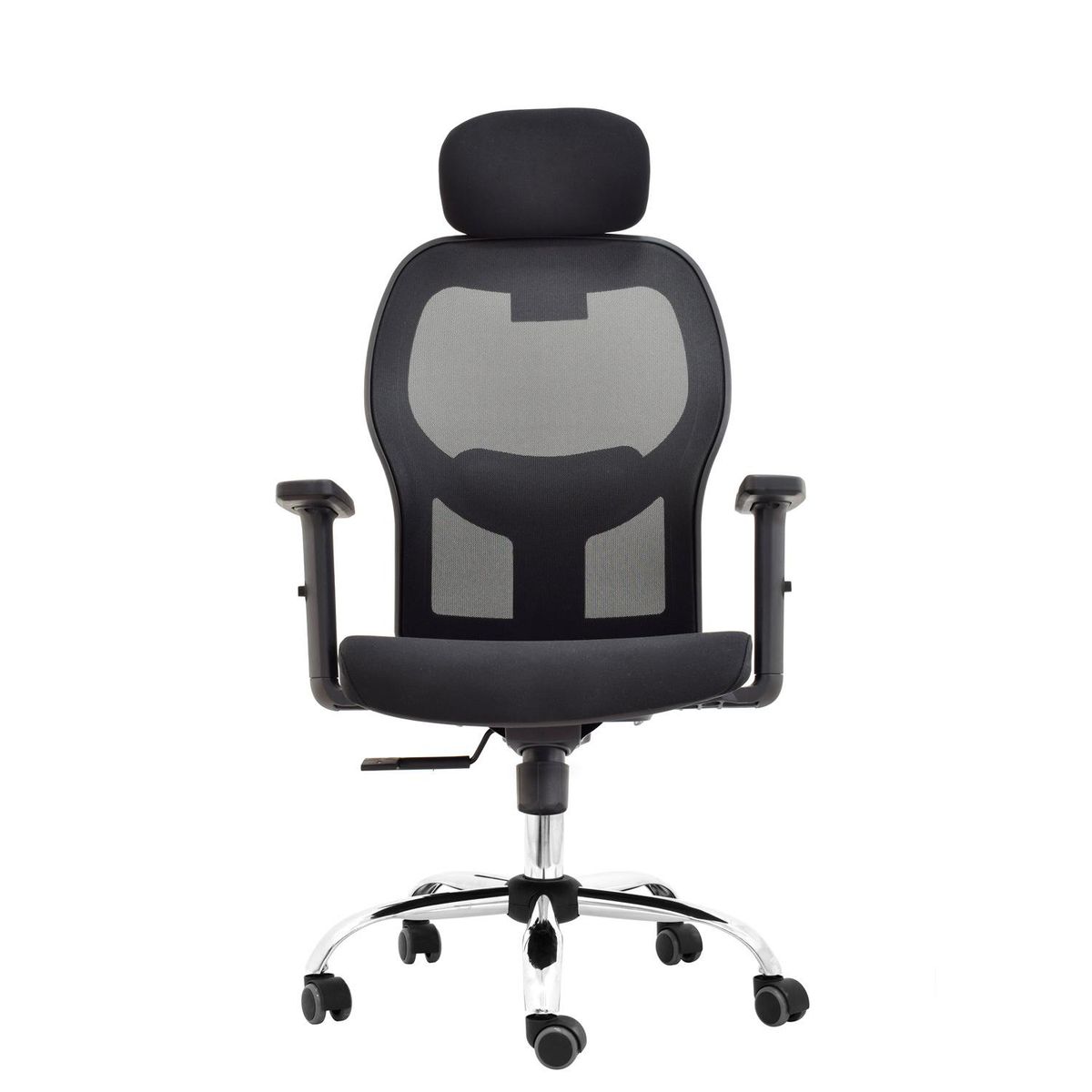 OFIDEAS - Silla Ergonómica Noruega Presidente Cromado Negro Ofideas