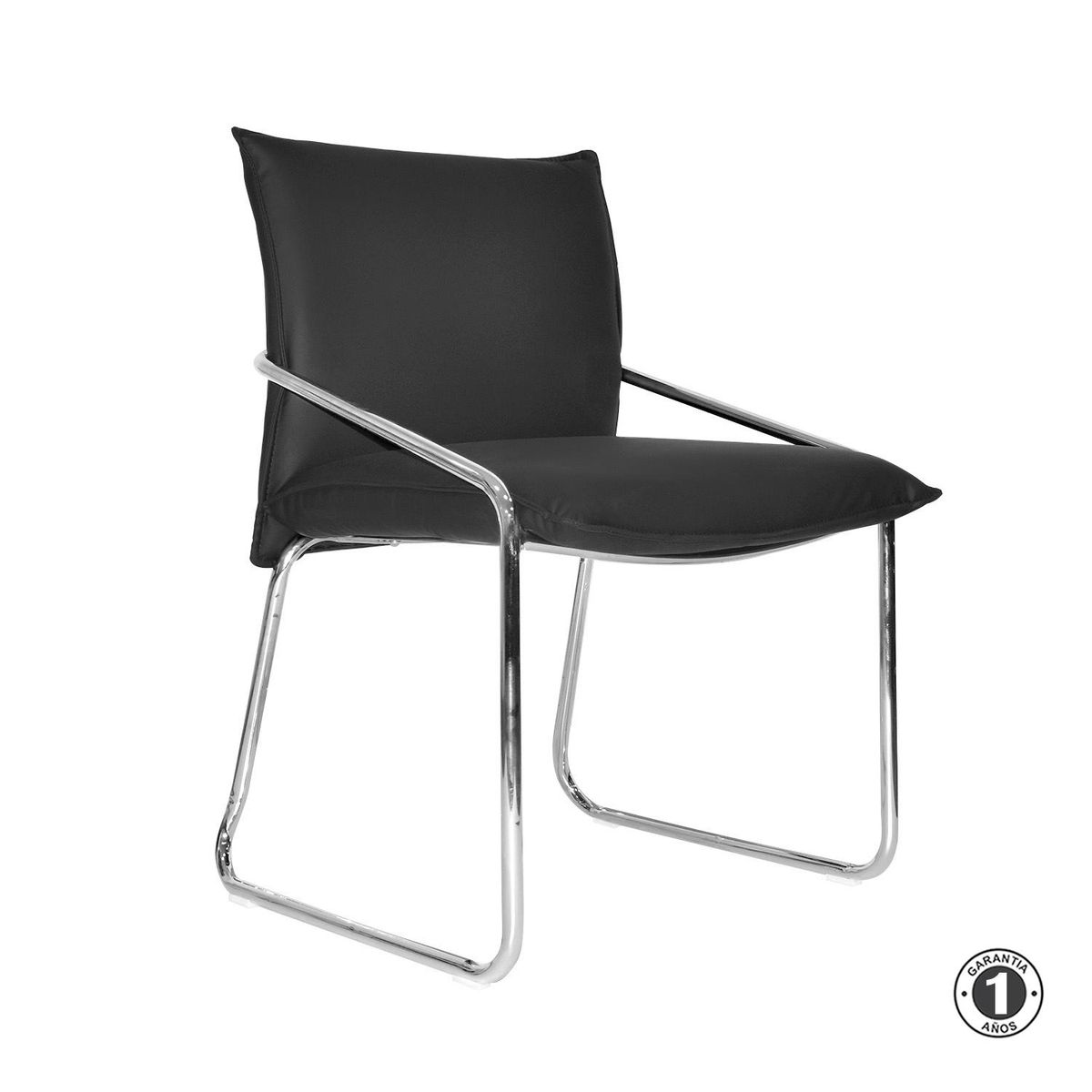 Silla Fija De Espera Lite Cuerina Negro Althea Confort, marca ALTHEA CONFORT - Foto 2