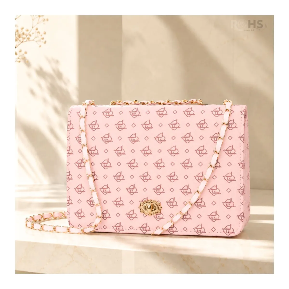 OEM - Cartera Elegante Para Mujer Con Correa De Cadena Y Diseño Rosado