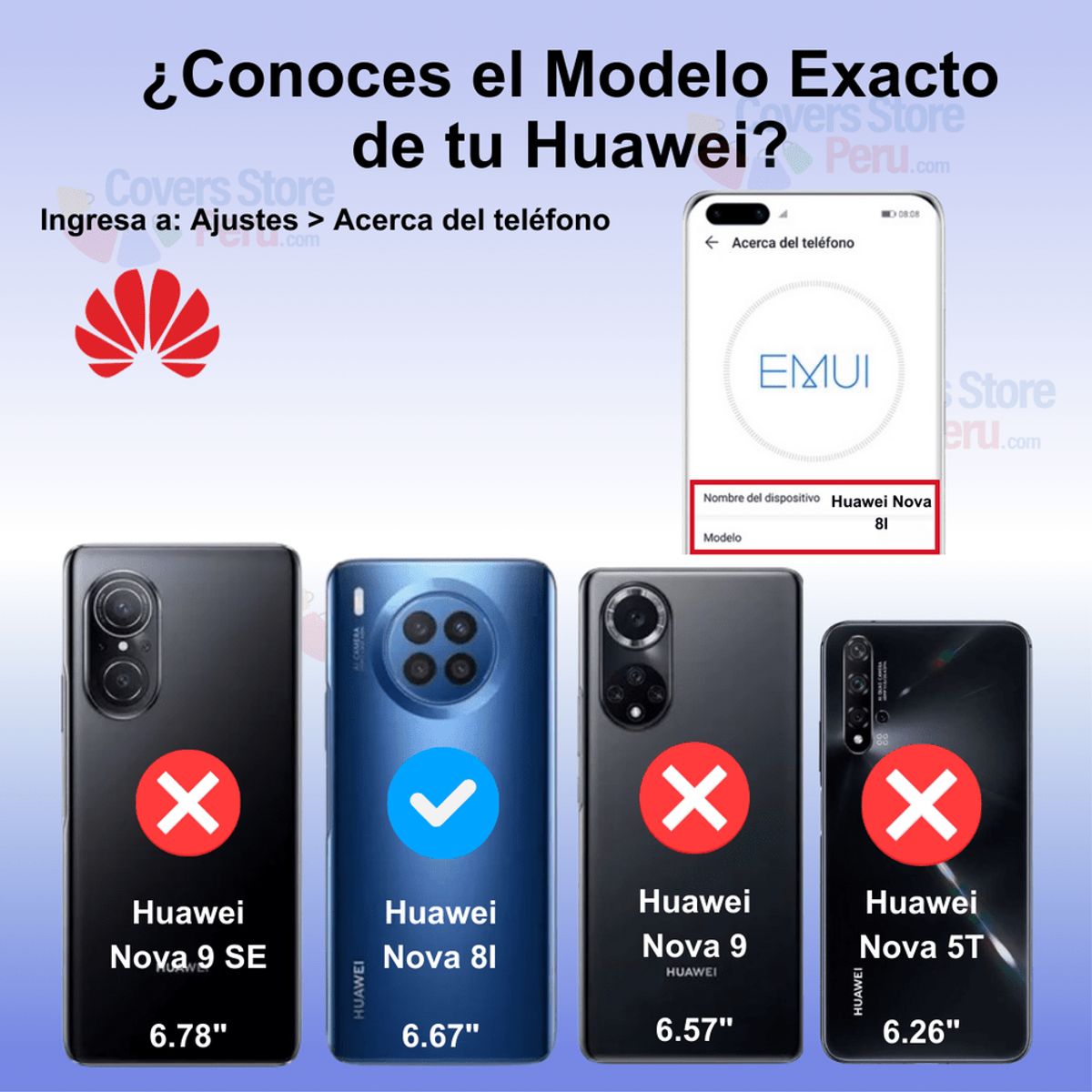 GENERICO - Funda Case para Huawei Nova 8i Ahumado Anillo Negro