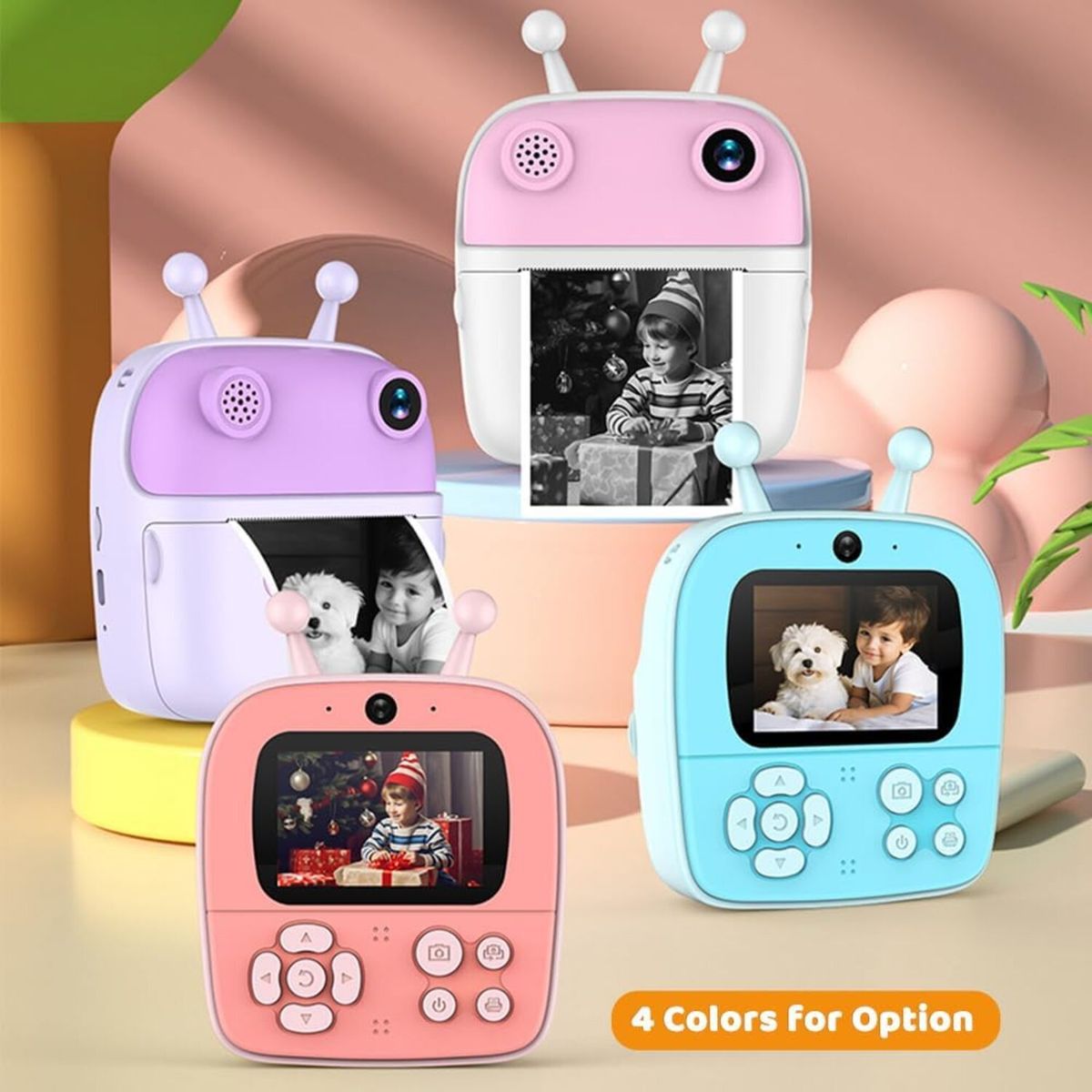 GENERICO - CÁMARA DIGITAL CON IMPRESION TERMICA PARA NIÑAS COLOR LILA
