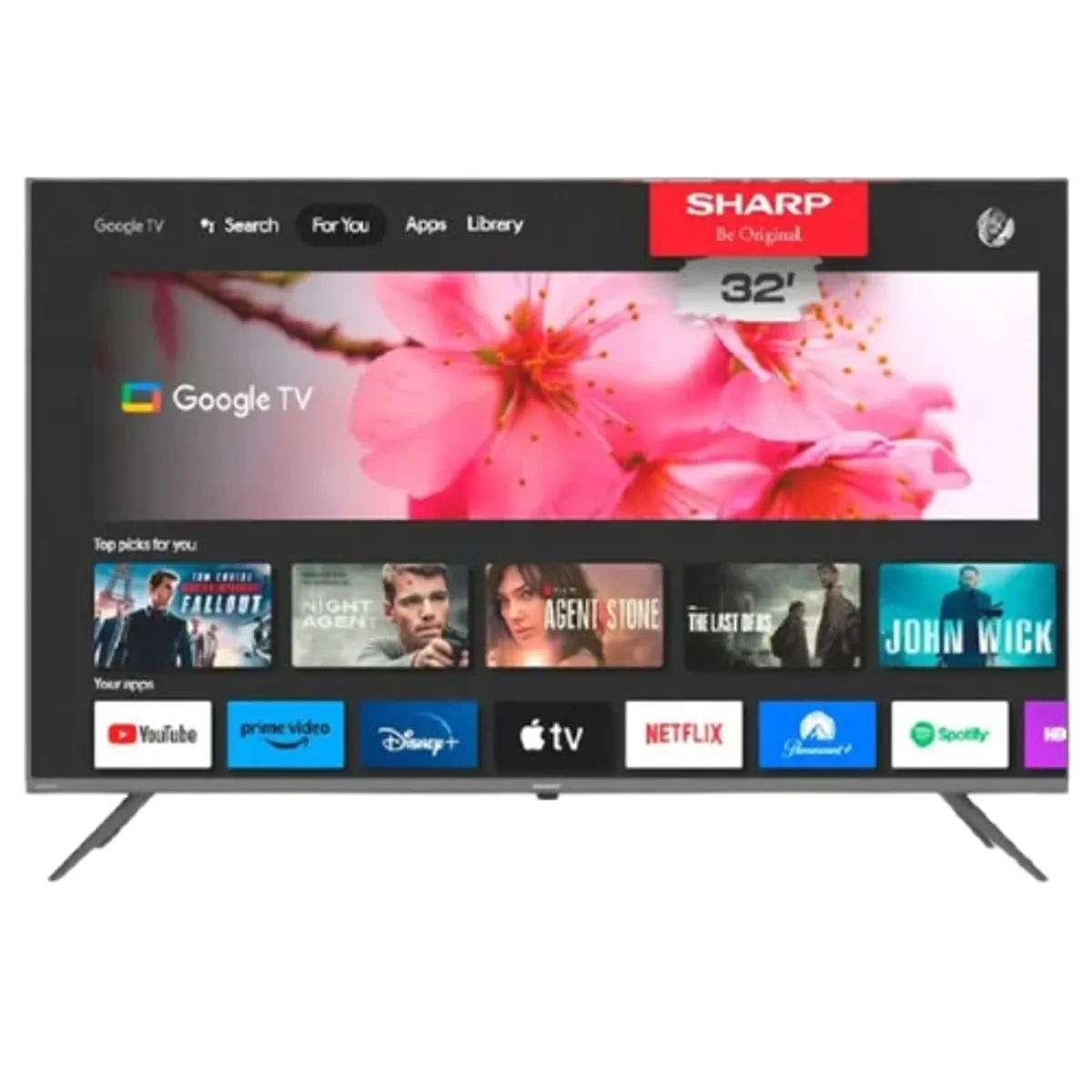 SHARP - Televisor 32 Pulgadas Sharp Smart TV Full HD 2T-C32GF2060L Google TV.