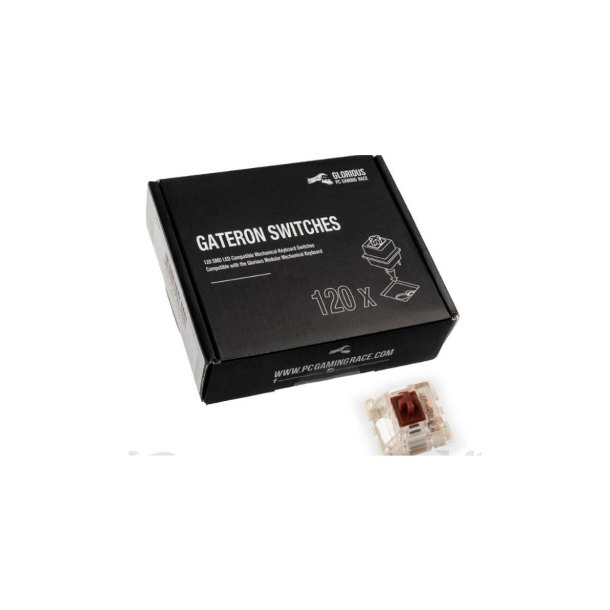 GENERICO - Pack de Switches Mecánicos Gateron Brown Glorious 120 Unidades