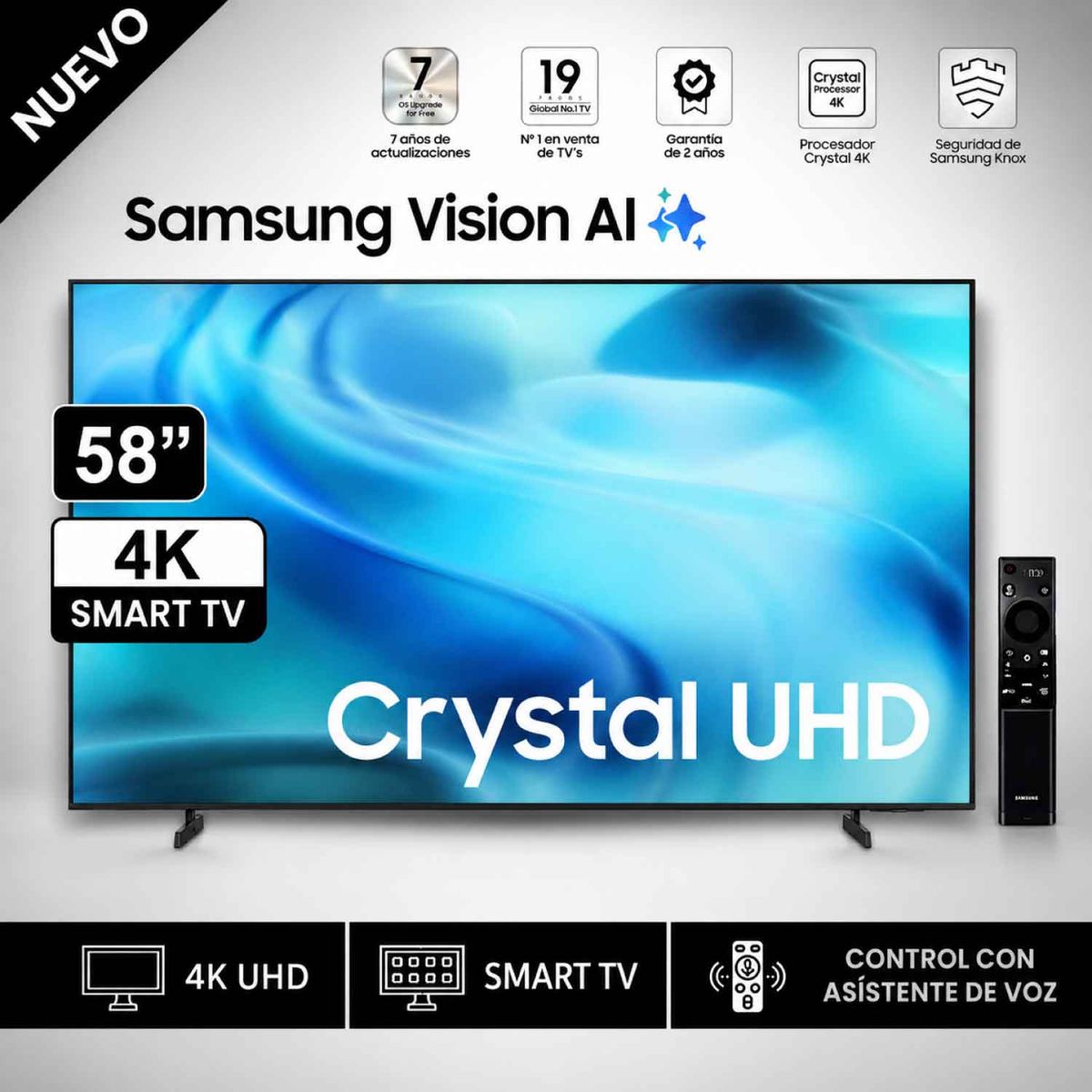 SAMSUNG - Televisor Samsung 58 Pulg UHD U8000H Vision AI Smart TV UN58U8000HGXPE  2026