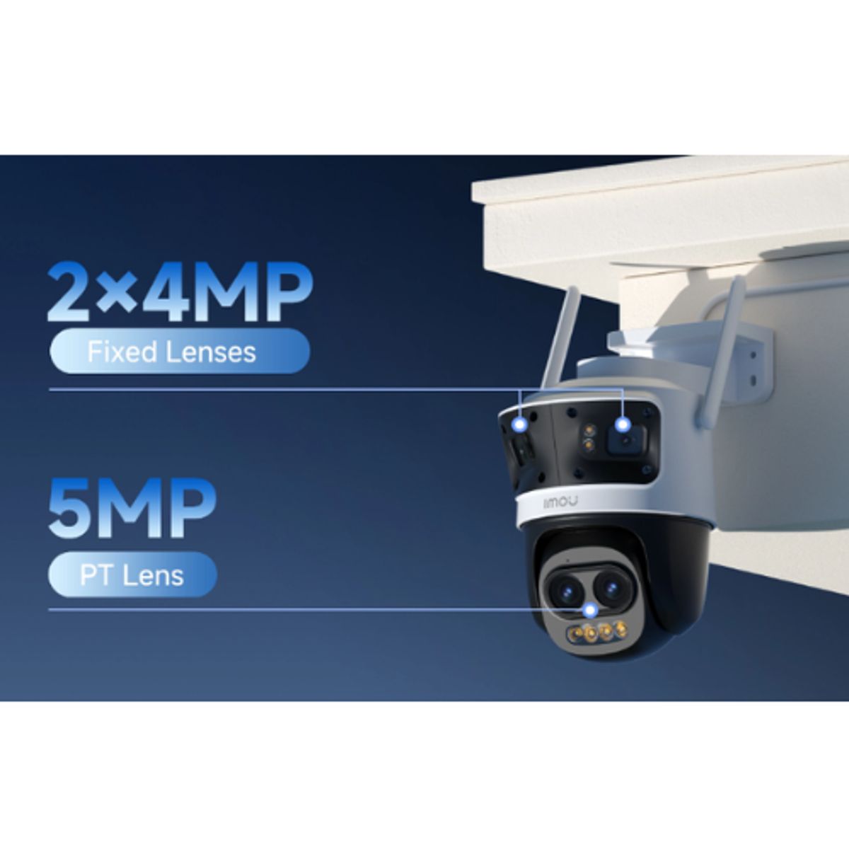IMOU - Cámara IP Exterior IMOU Cruiser Triple Pano Z 13MP PTZ