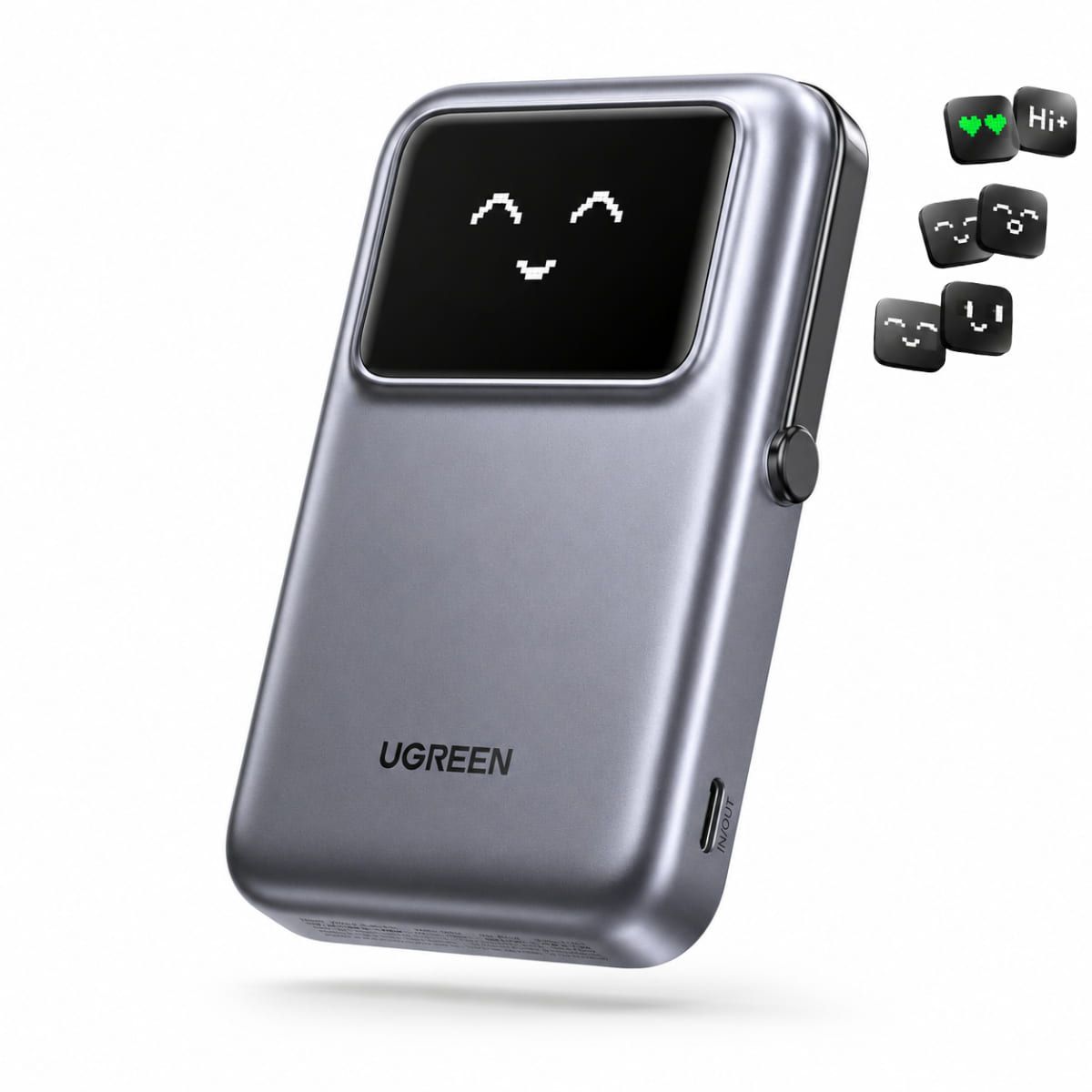 UGREEN - Power Bank Ugreen PB572 10000mAh 20W Magnetico Pantalla Digital Gris