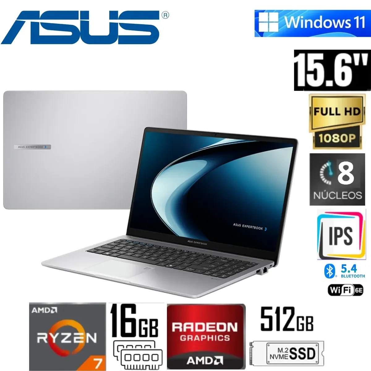 ASUS - Laptop ASUS Vivobook Go 15  512GB SSD 16GB RAM  - PM1503CDA-S70276