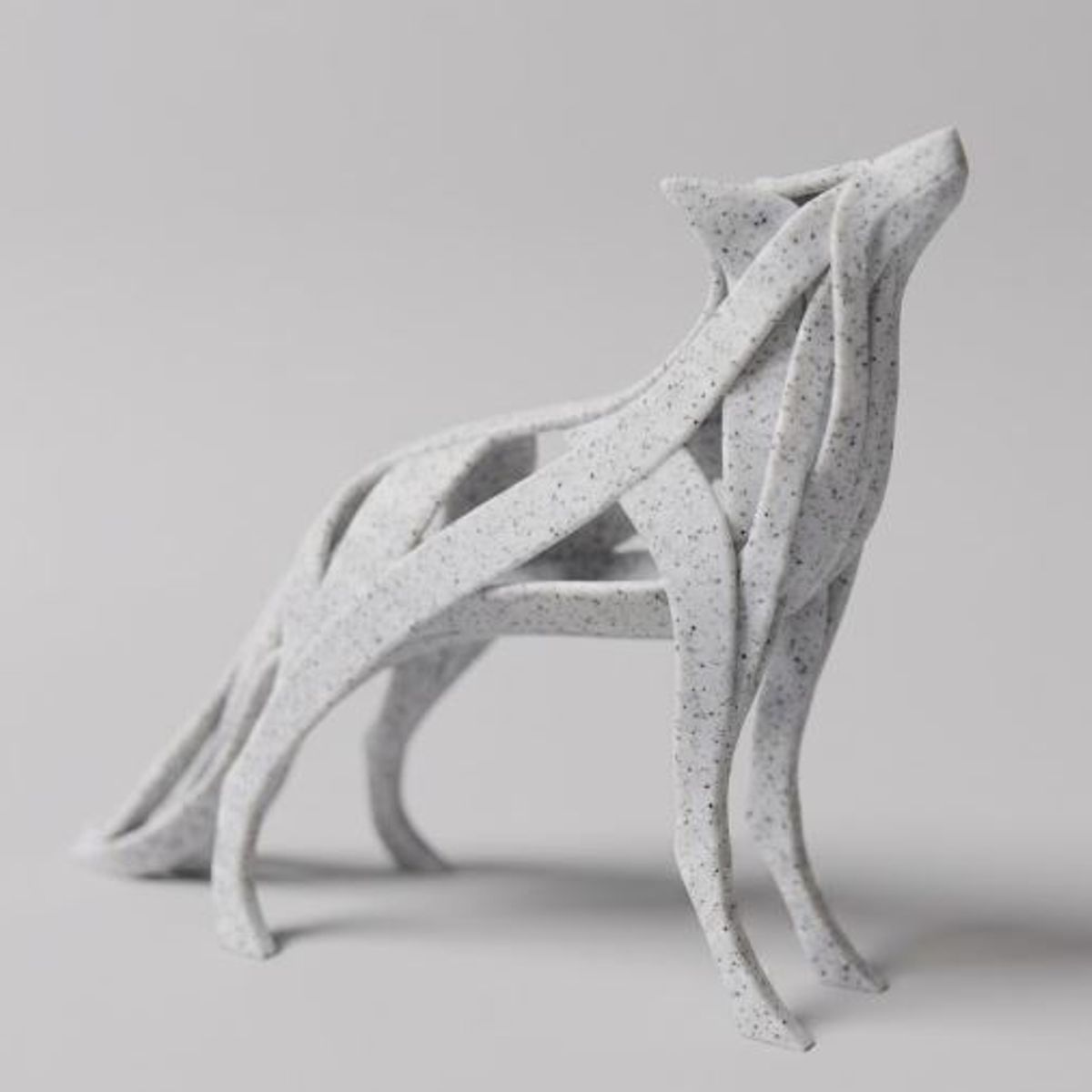 GENERICO - ADORNO EXCLUSIVO LOBO GRANITO 23cm x 10cm x 31cm