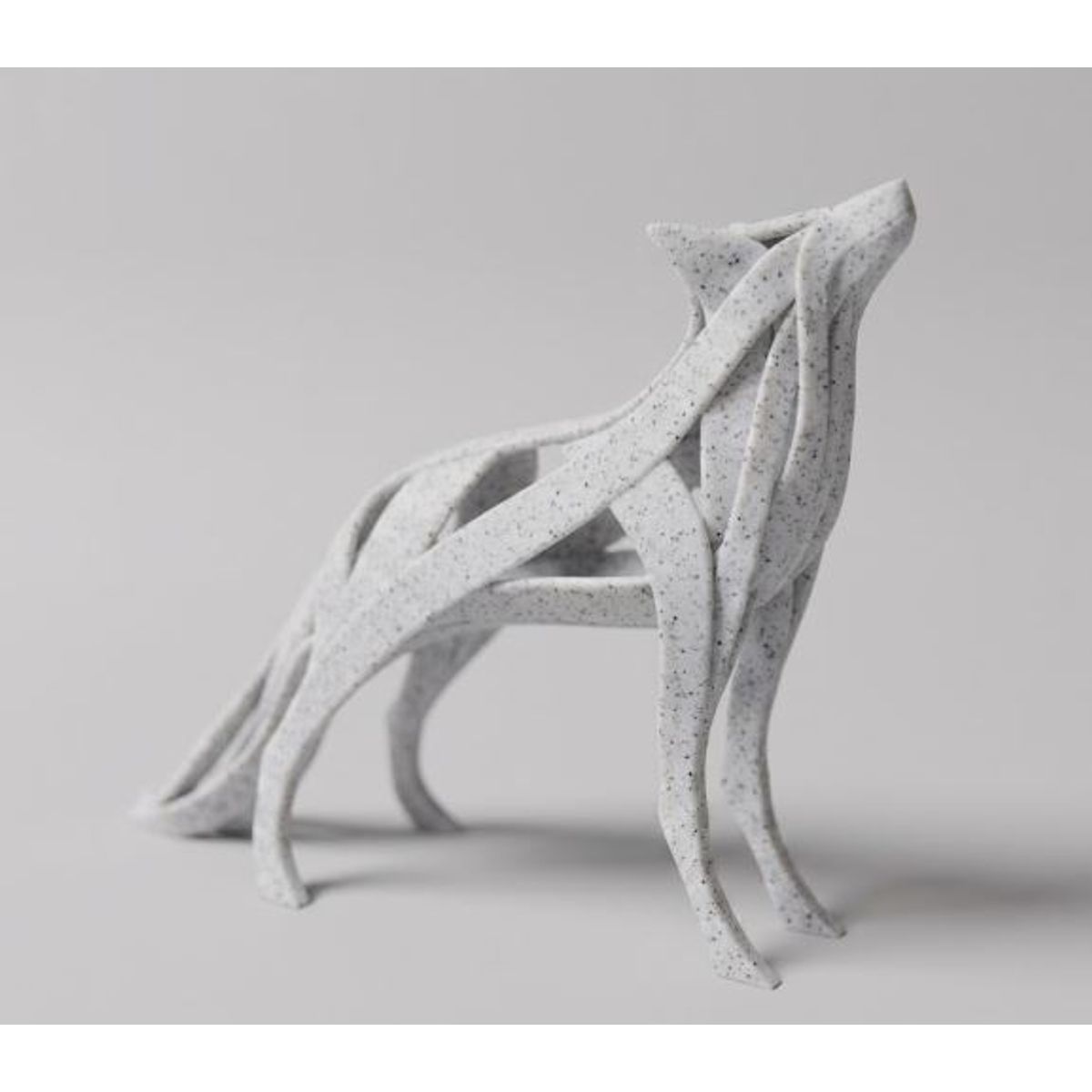 GENERICO - ADORNO EXCLUSIVO LOBO GRANITO 23cm x 10cm x 31cm