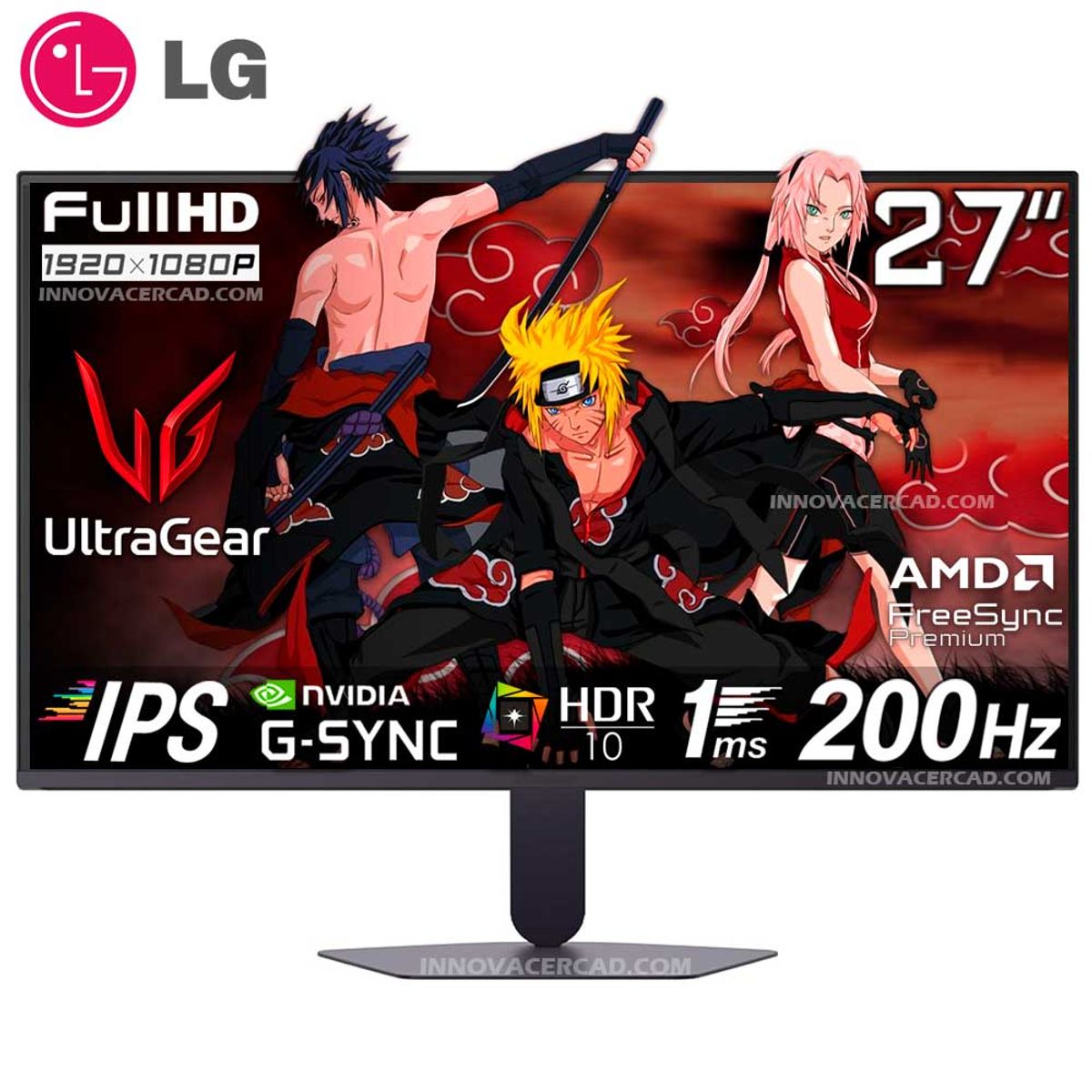 LG - Monitor LG Gaming UltraGear G5 27G523B-B 27 FHD, IPS, 200Hz, 1Ms, HDR10, G-Sync
