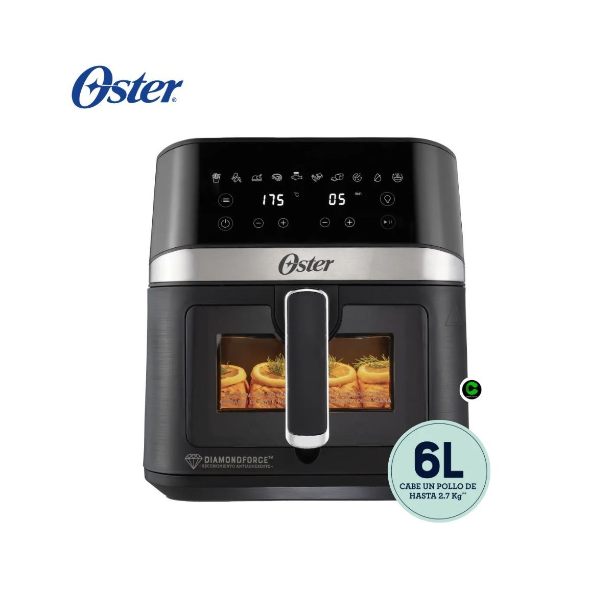 OSTER - Freidora de Aire Digital Oster 6Litros CKSTAF60WDDF