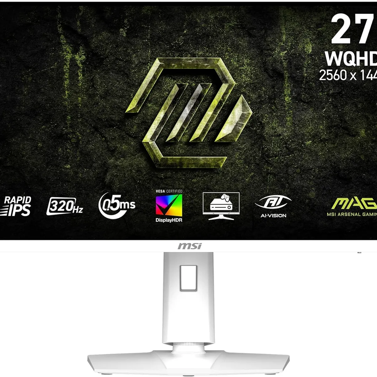 Msi - Monitor MSI Gaming MAG 274QRFW X32, 27 WQHD 2K, 320Hz, 0,5ms, Pivote