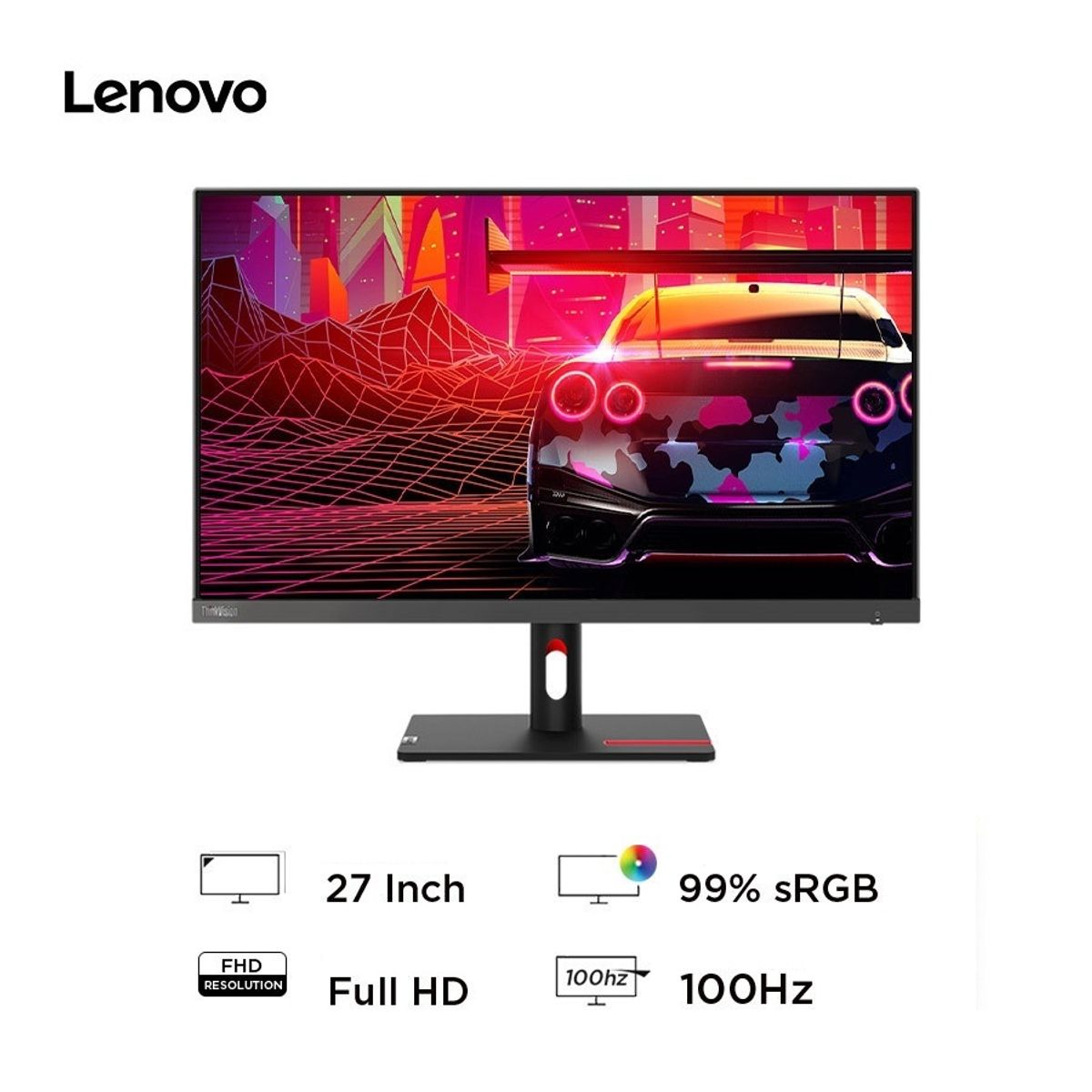 LENOVO - Monitor Lenovo ThinkVision S27i-30, 27 WLED FHD IPS, 100Hz, 4ms