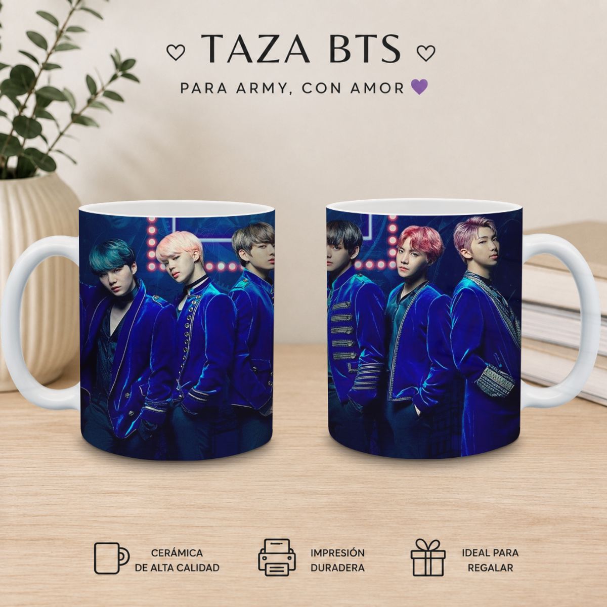 GENERICO - TAZA BTS PARA LAS ARMYS KPOP - GIRA WORLD ARIRANG