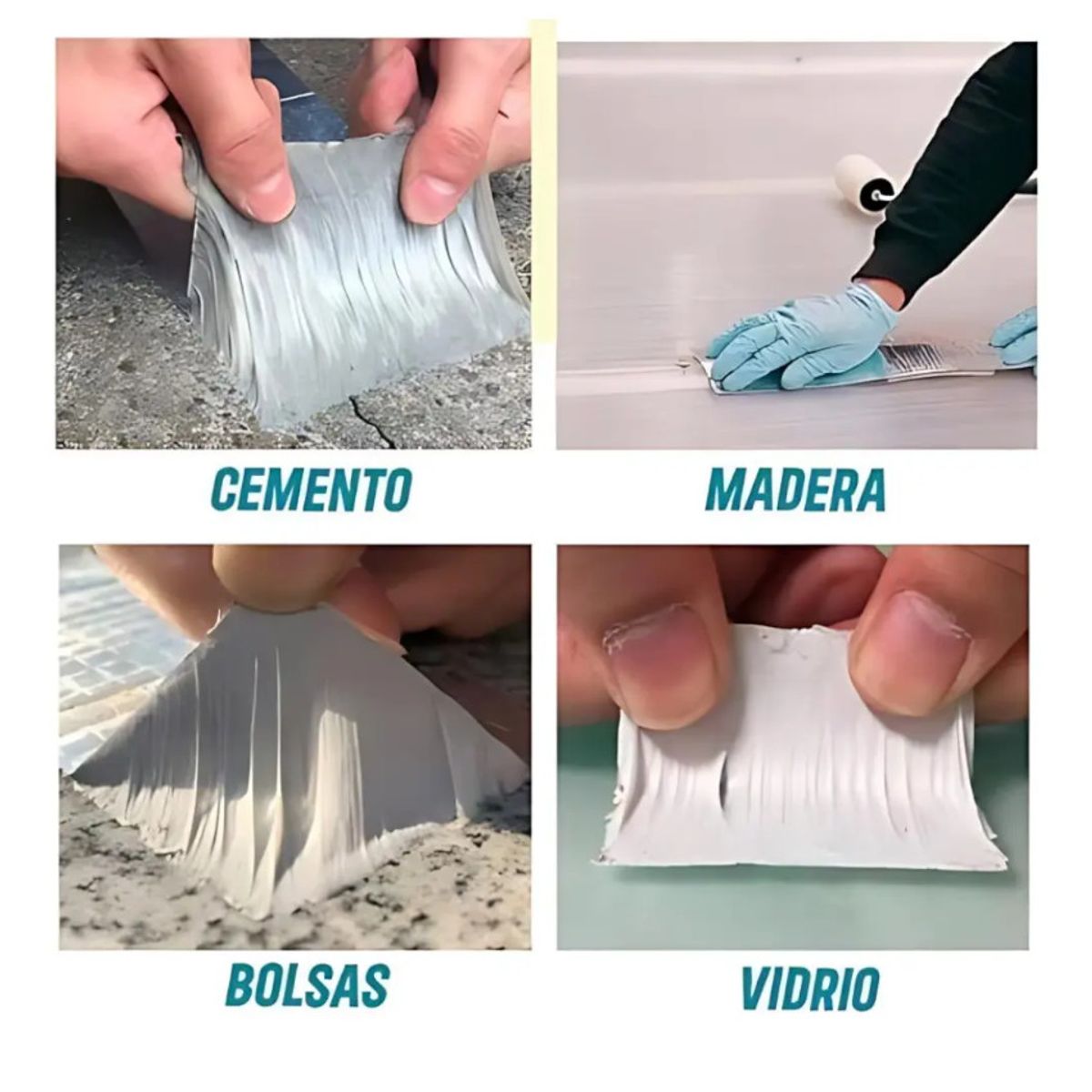 GENERICO - Pack x3 Cinta Impermeable Butilo WaterProof x 5Metros Reparacion Grietas Sellador Fácil Uso Durable