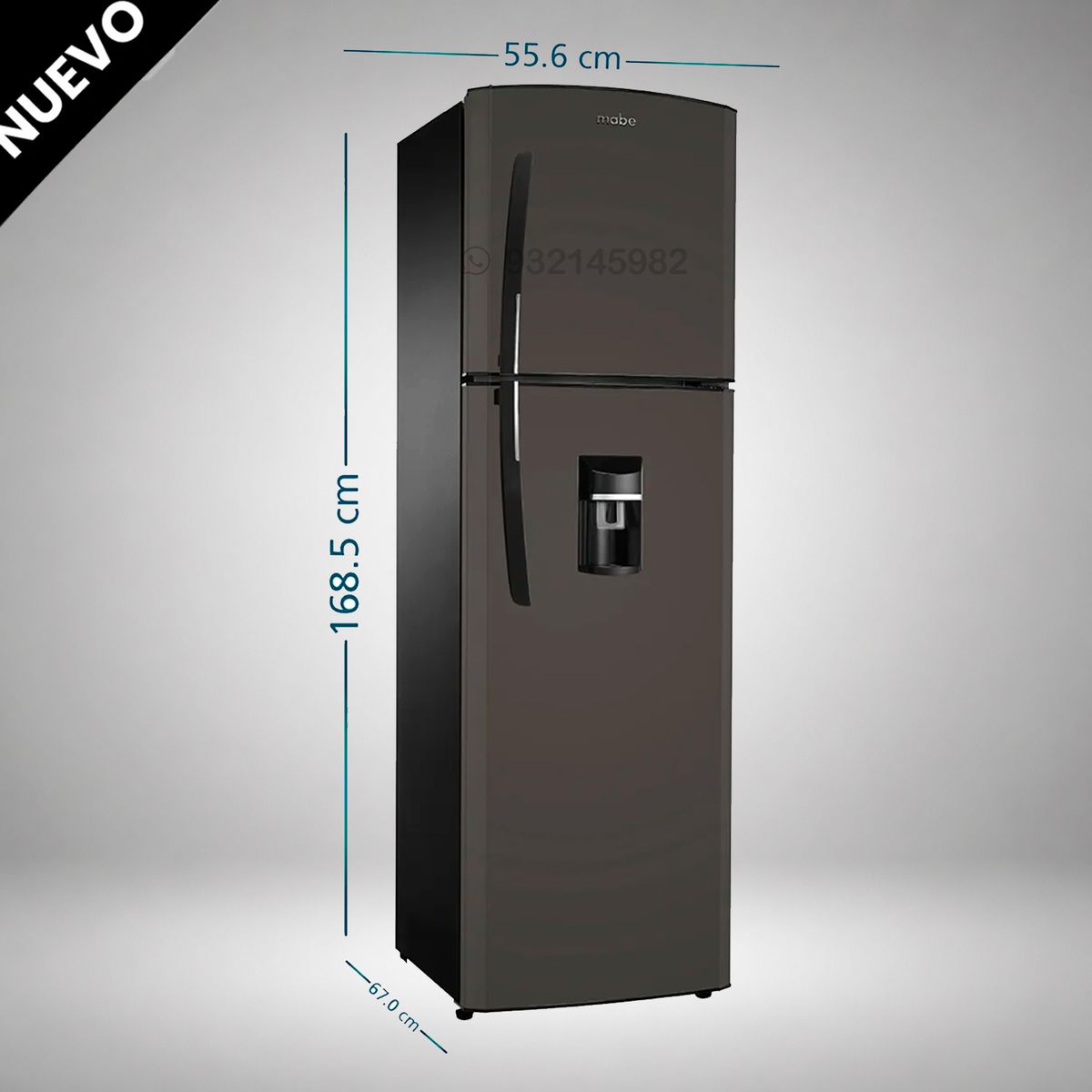Mabe - Refrigeradora 250Lt CDispensador Grafito No Frost Mabe - RMA255FYPG
