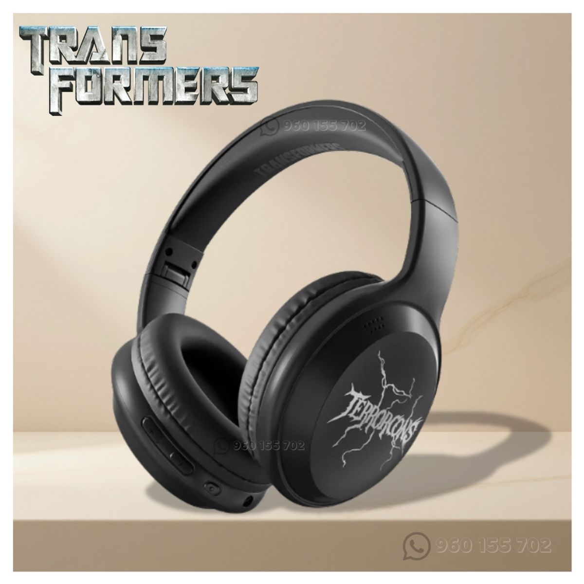 TRANSFORMERS - Auriculares Transformers Wireless Headphones TF-G06 - Negro