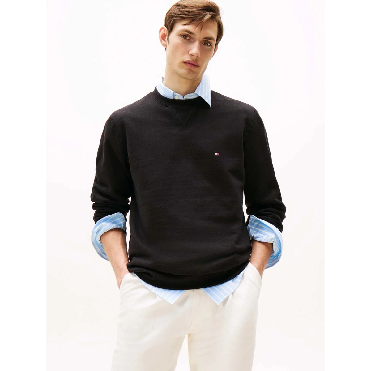TOMMY HILFIGER - SWEATSHIRT ESSENTIAL FLEECE CREWNECK TH