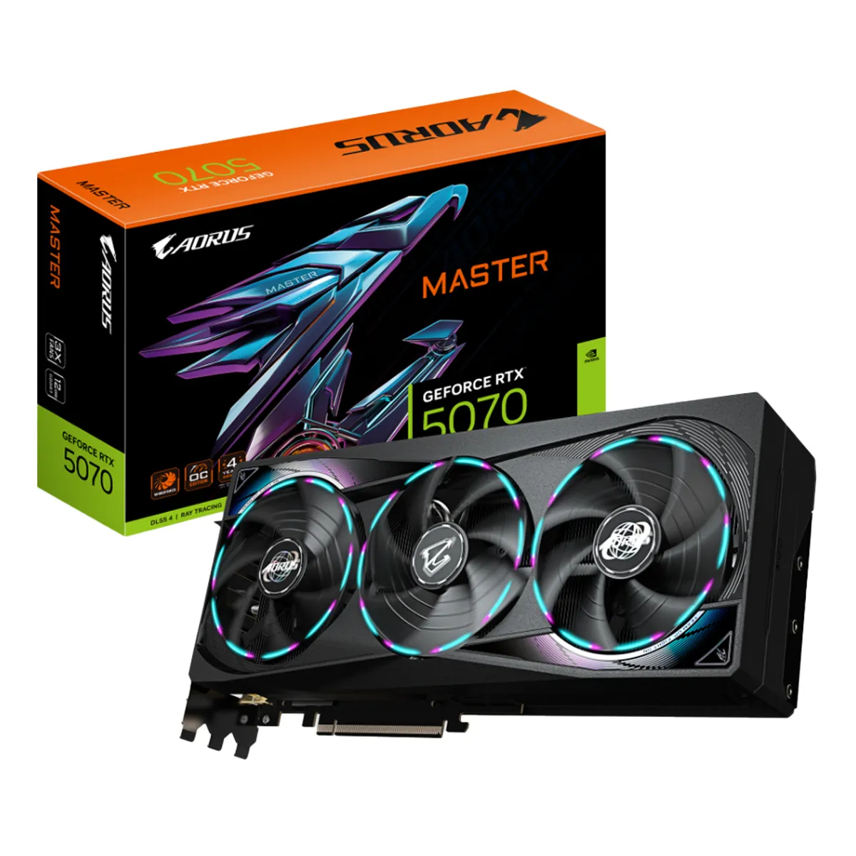 AORUS - Aorus Geforce Rtx 5070 Master - Tarjeta Gráfica 12Gb Gddr7, Pcie, Conexión Dp, Alto Rendim