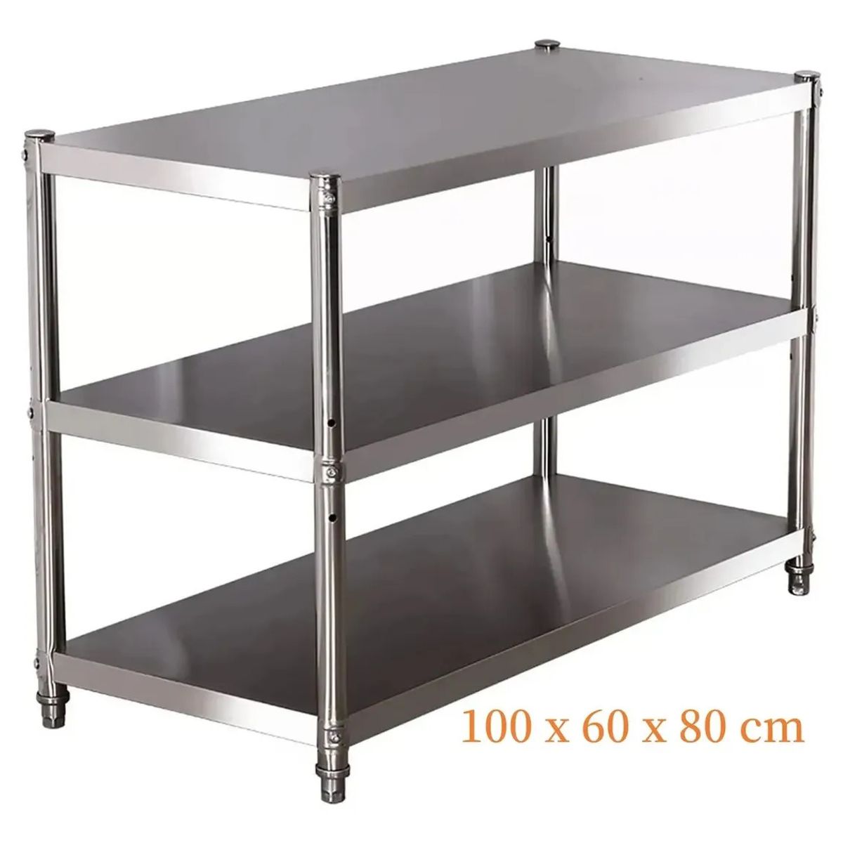 ANYHOGAR - Meson Central 100x60x80cm Banco Trabajo Acero Inoxidable