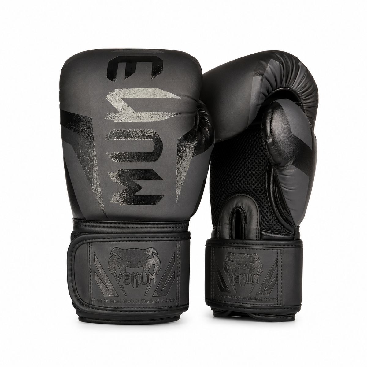 VENUM - GUANTES DE BOXEO PAR 12 OZ  NEGRO CON  NEGRO
