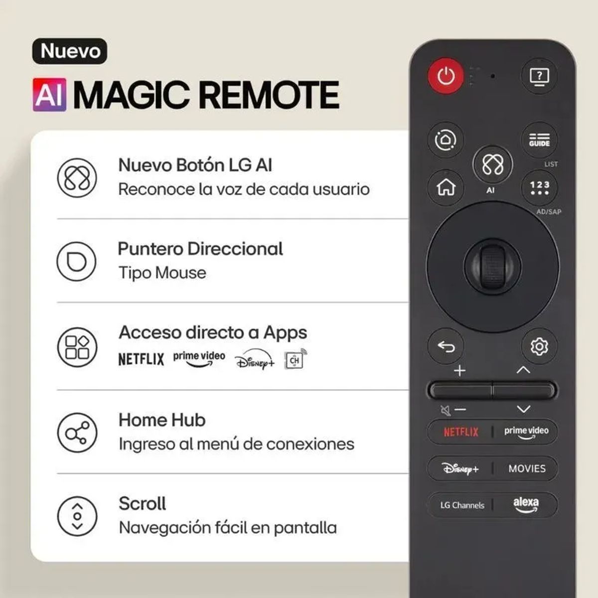 LG - CONTROL LG MAGIC REMOTE AI MR25GA 2025