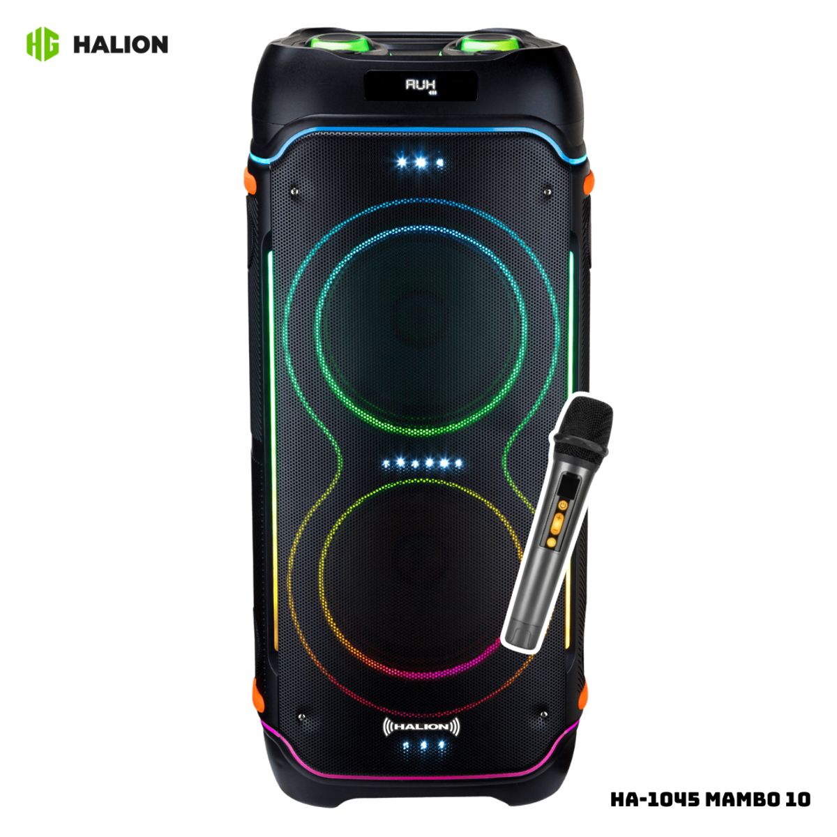 HALION - PARLANTE HALION CON BATERIA 120W RMS 1 MICROFONO - HA-1045 MAMBO 10
