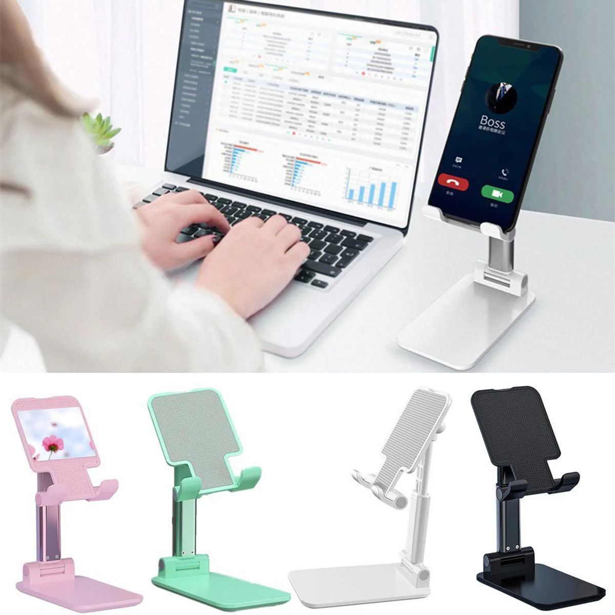 SOPORTE DE CELULAR PARA MESA VERDE - ROSADO, marca GENERICO - Foto Principal