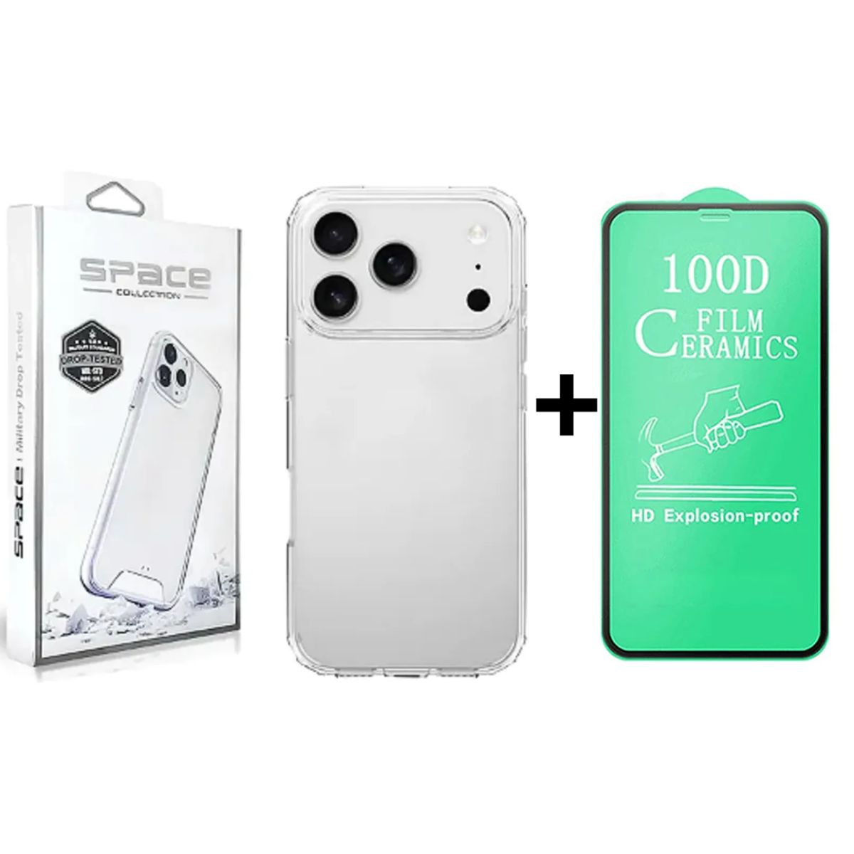 SPACE - CASE SPACE PARA IPHONE 17 PROMAX TRANSPARENTE